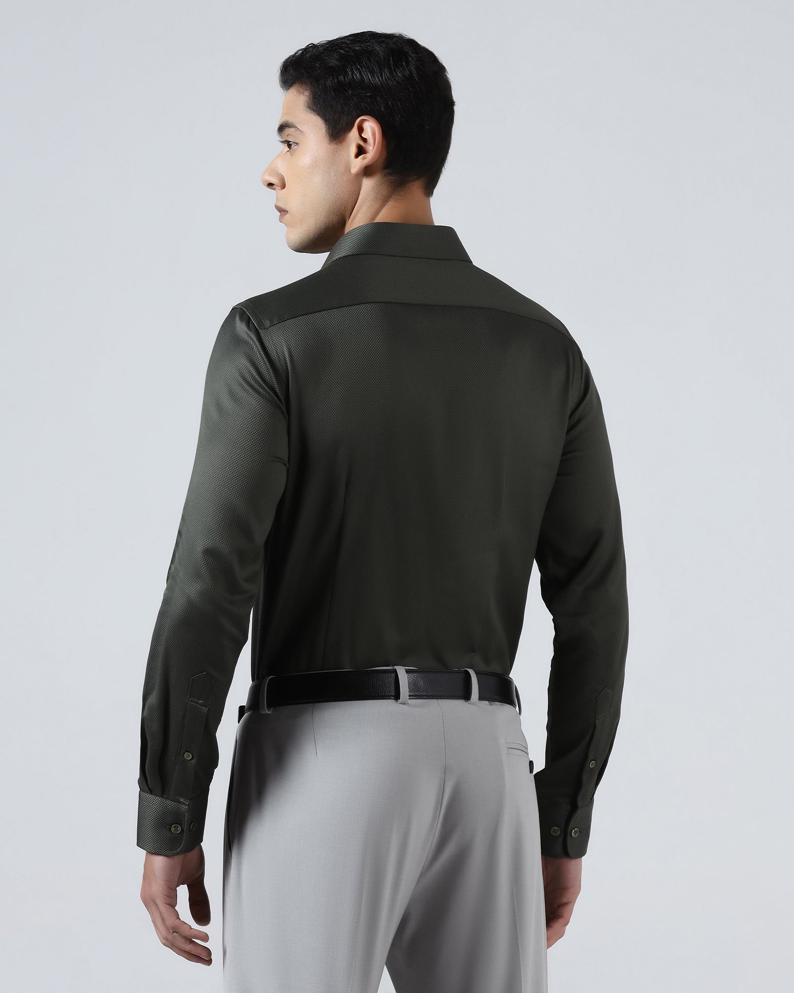 Olive Textured Shirt - Aspen