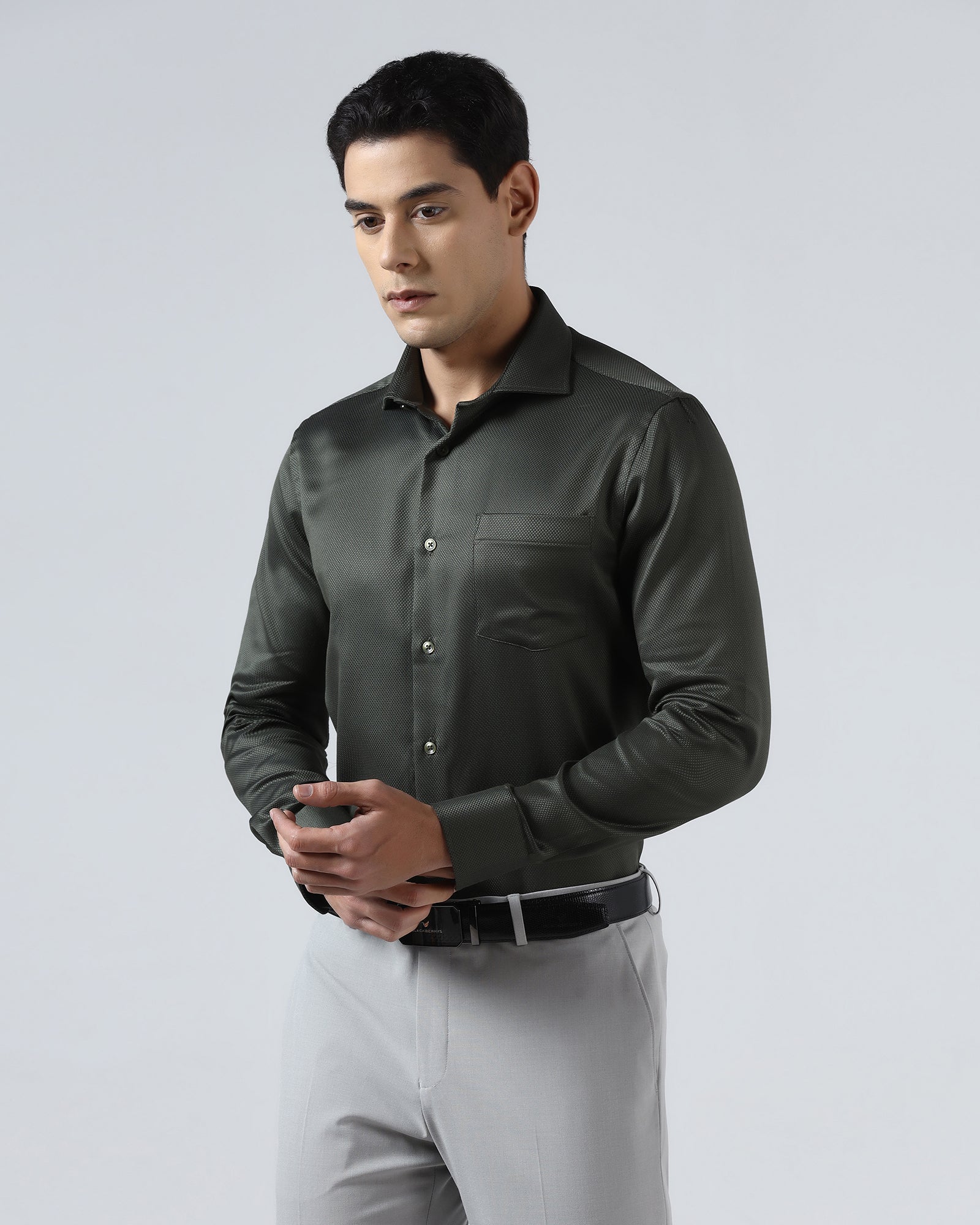 Olive Textured Shirt - Aspen