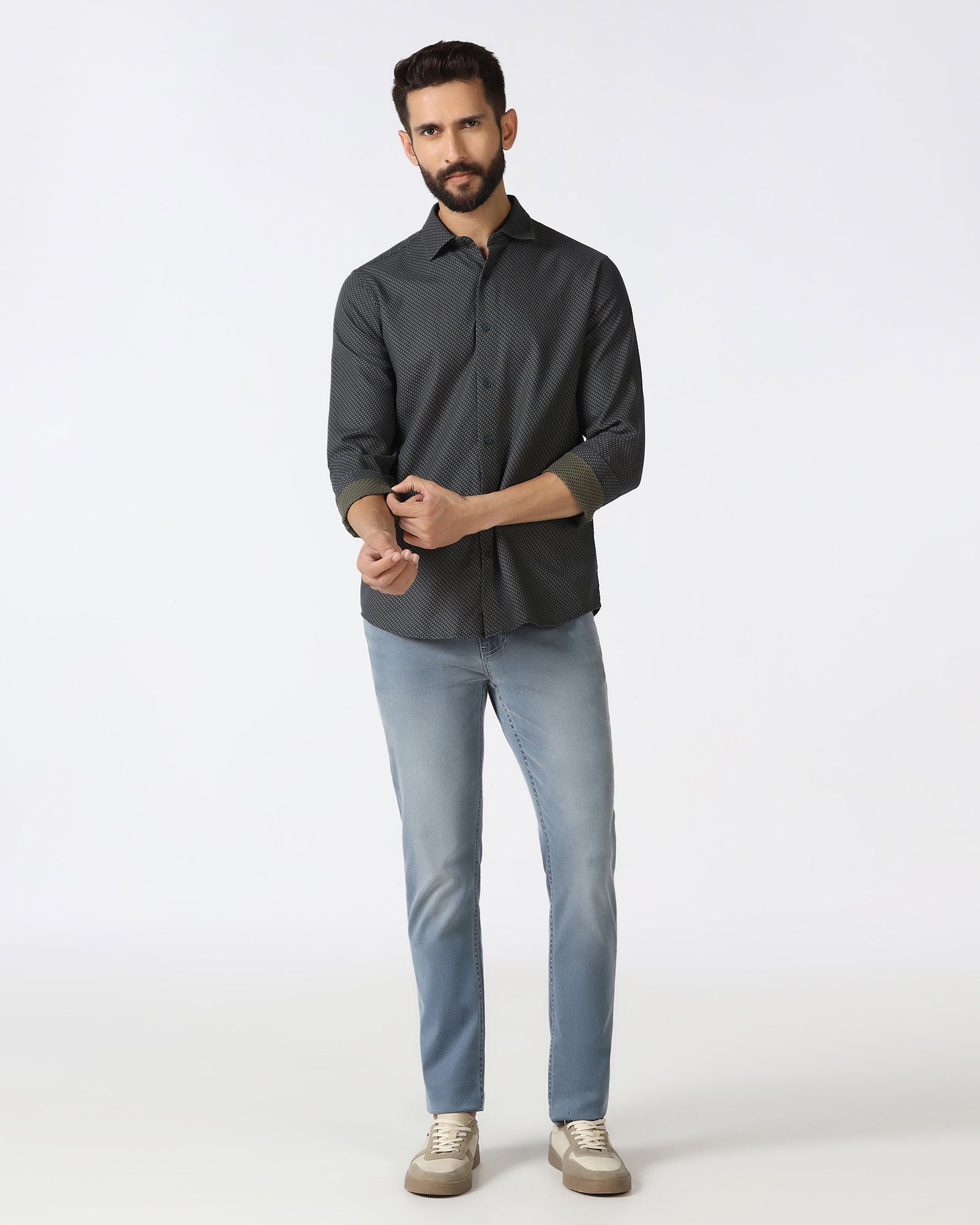 Olive Textured Shirt - Durlan