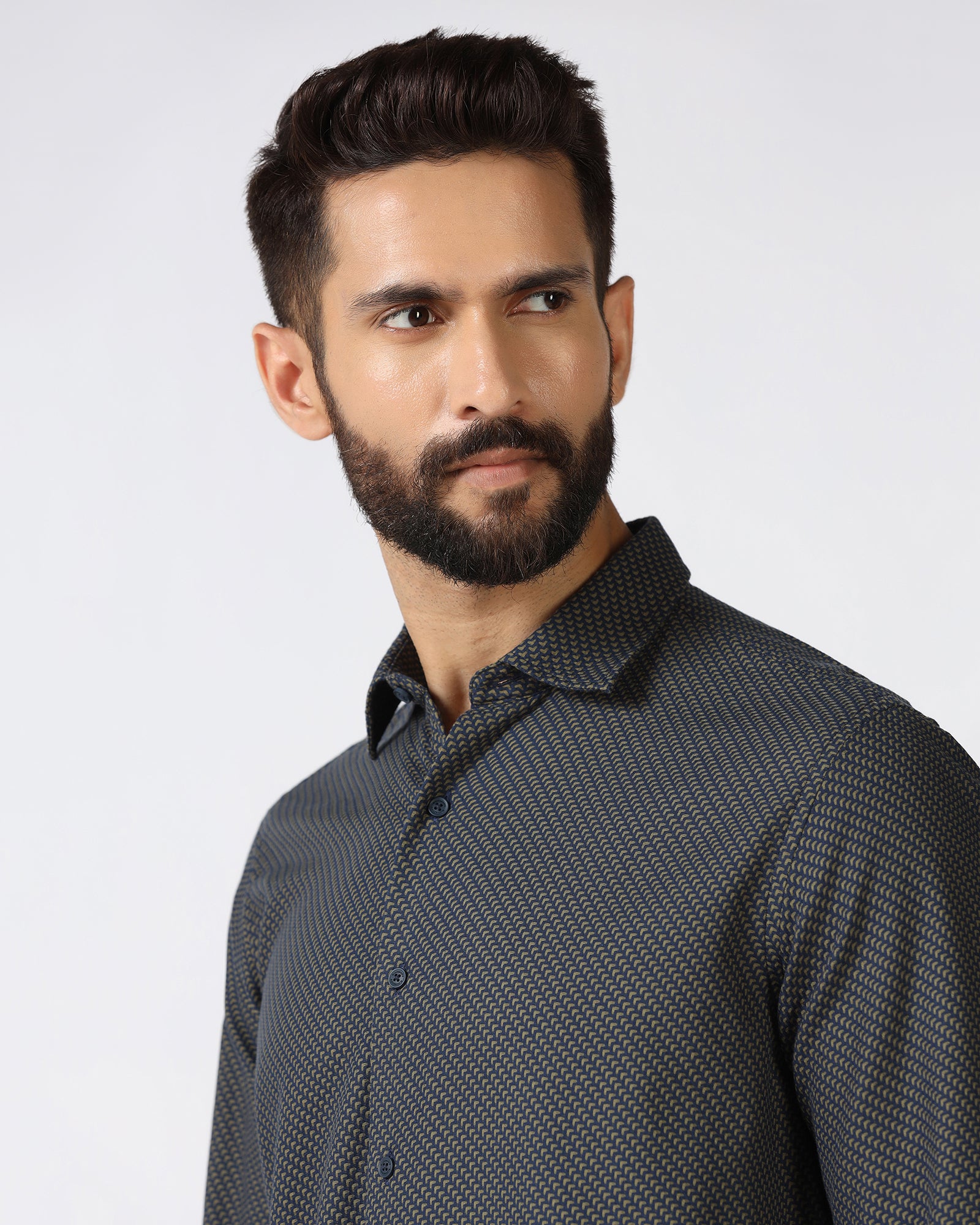 Olive Textured Shirt - Durlan