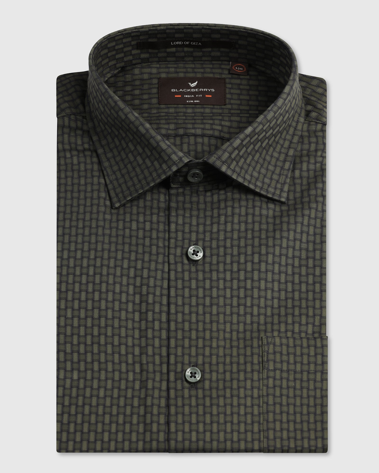 Olive Textured Shirt - Roster