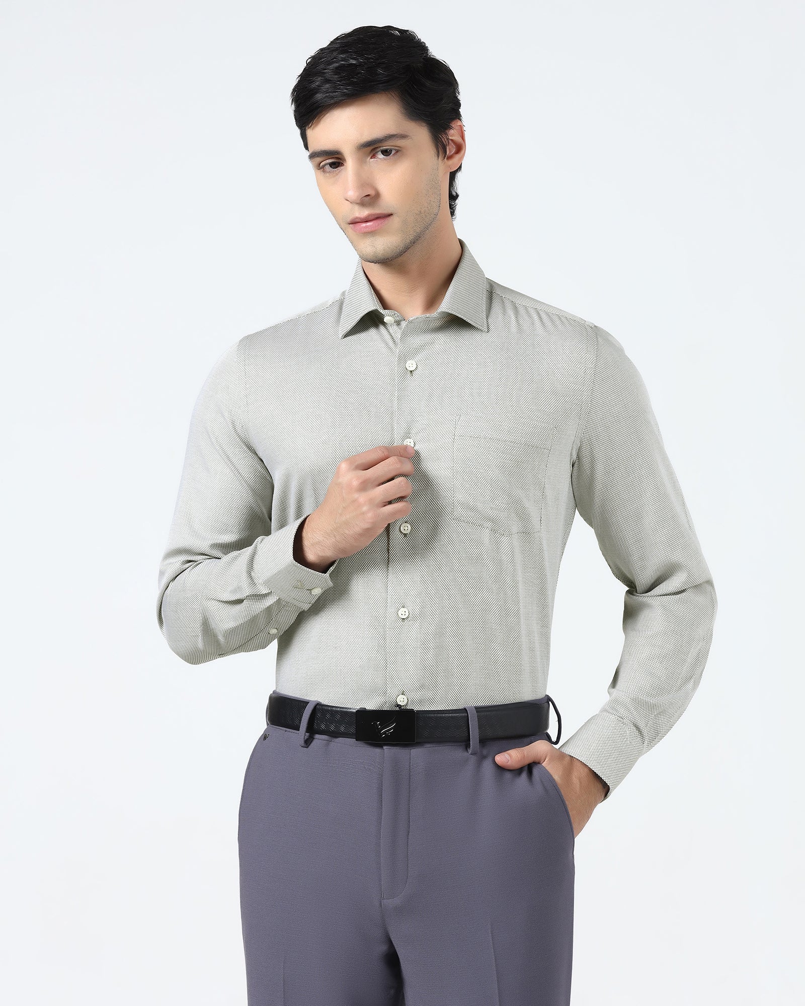 Olive Textured Shirt - Thanos