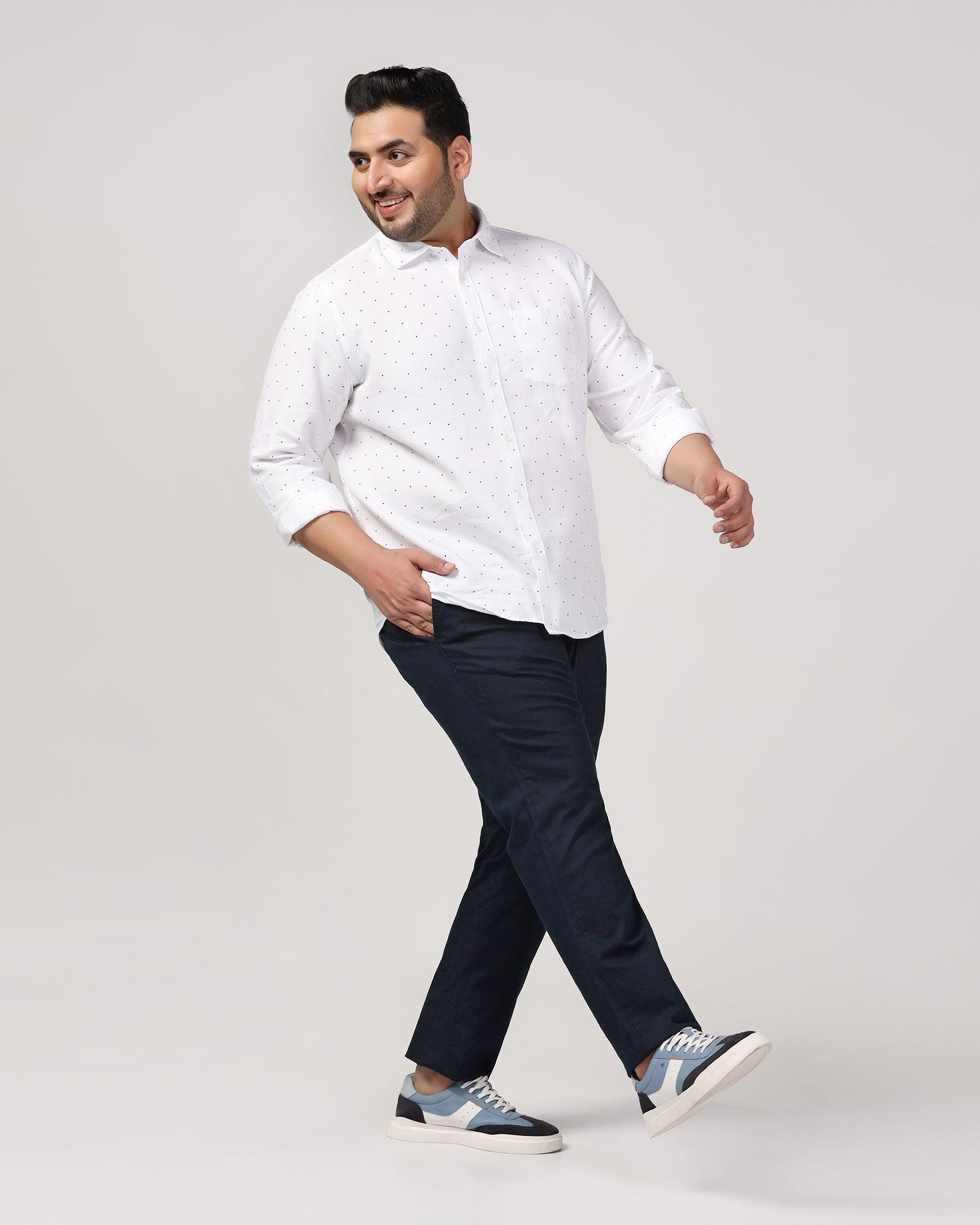 Must Haves Slim Fit B-91 Casual Navy Solid Khakis - Kiler - Blackberrys