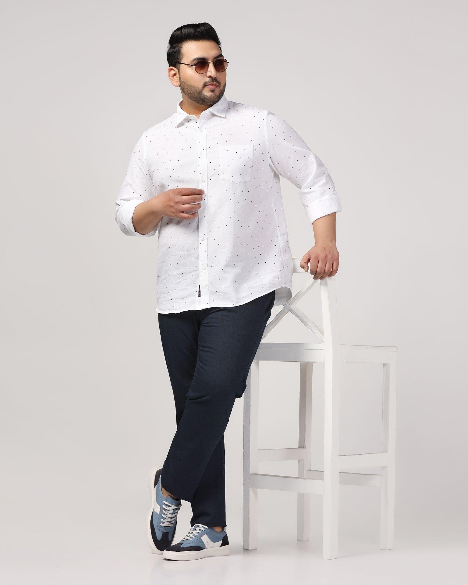 Must Haves Slim Fit B-91 Casual Navy Solid Khakis - Kiler - Blackberrys