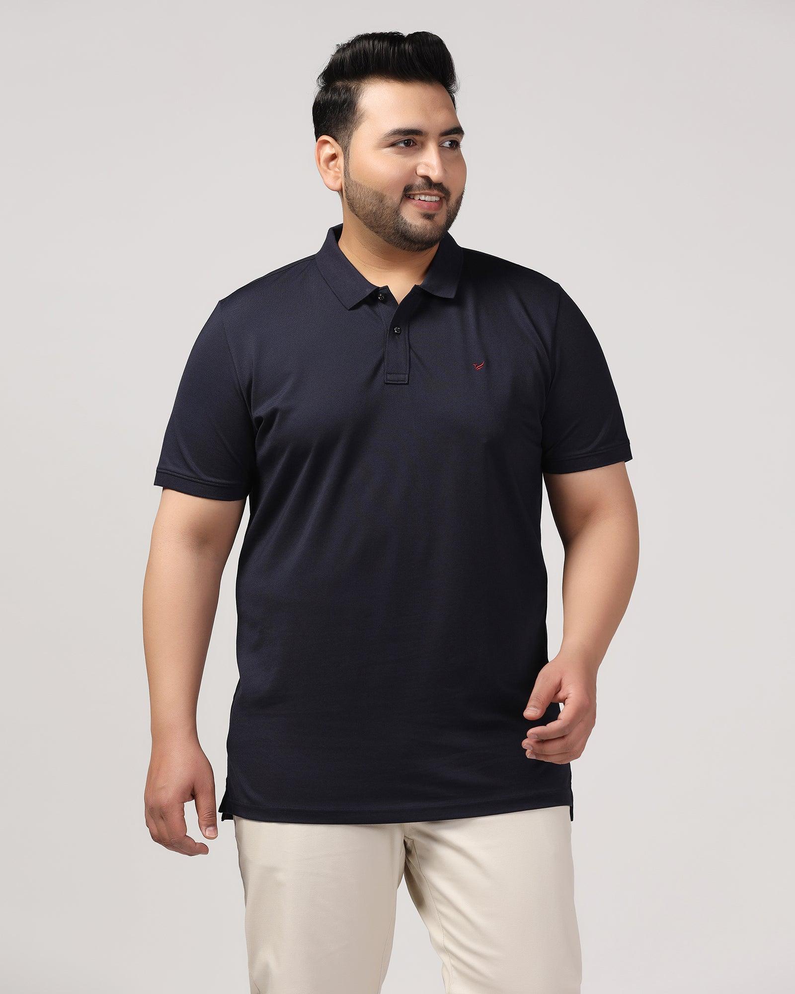 Must Haves Polo Navy Solid T Shirt - Yuki - Blackberrys