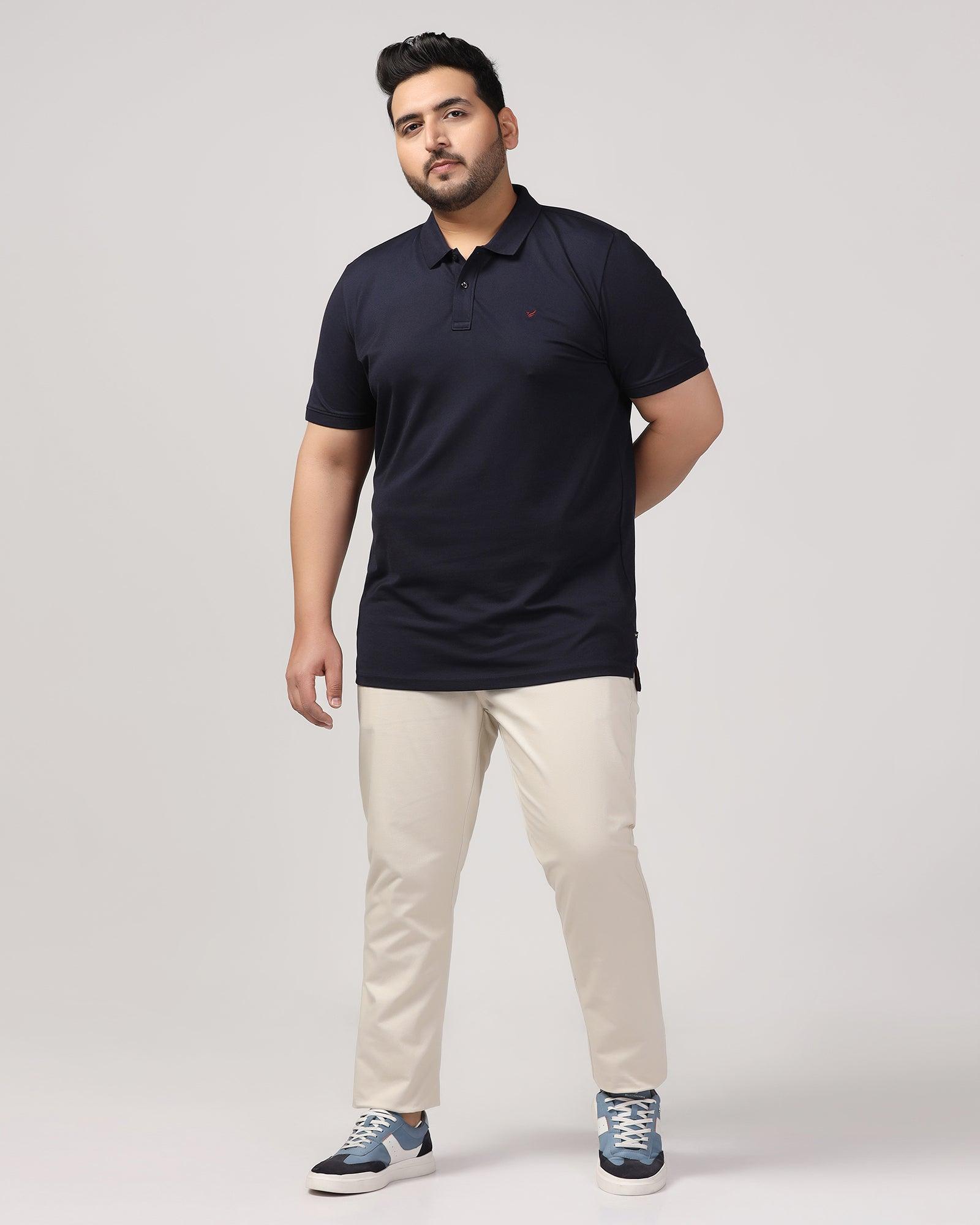 Must Haves Polo Navy Solid T Shirt - Yuki - Blackberrys