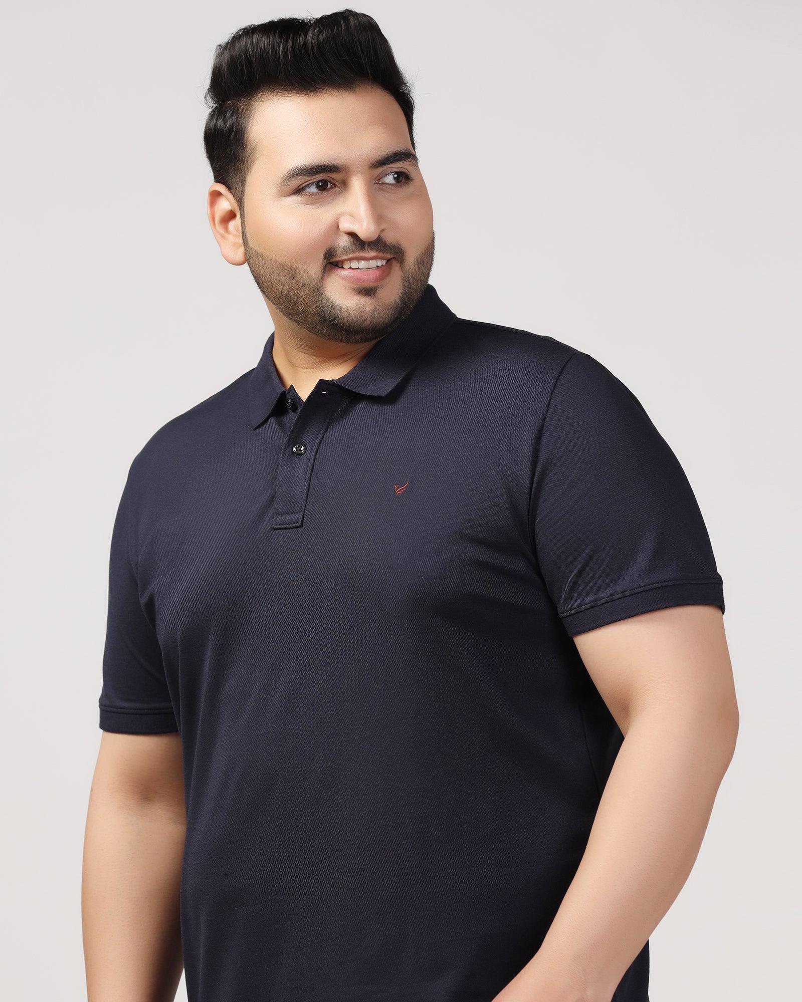 Must Haves Polo Navy Solid T Shirt - Yuki - Blackberrys