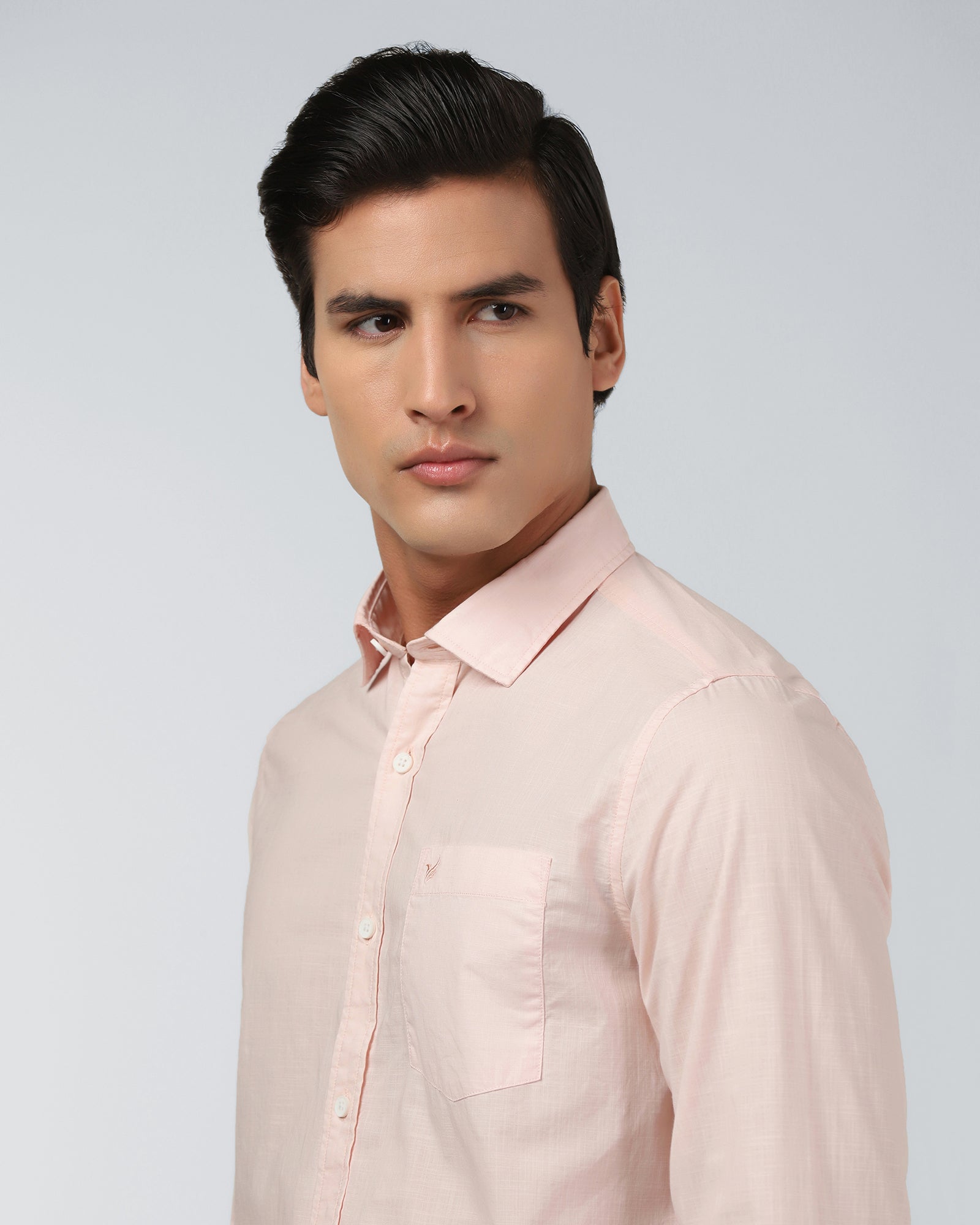 Peach Solid Shirt - Gobert
