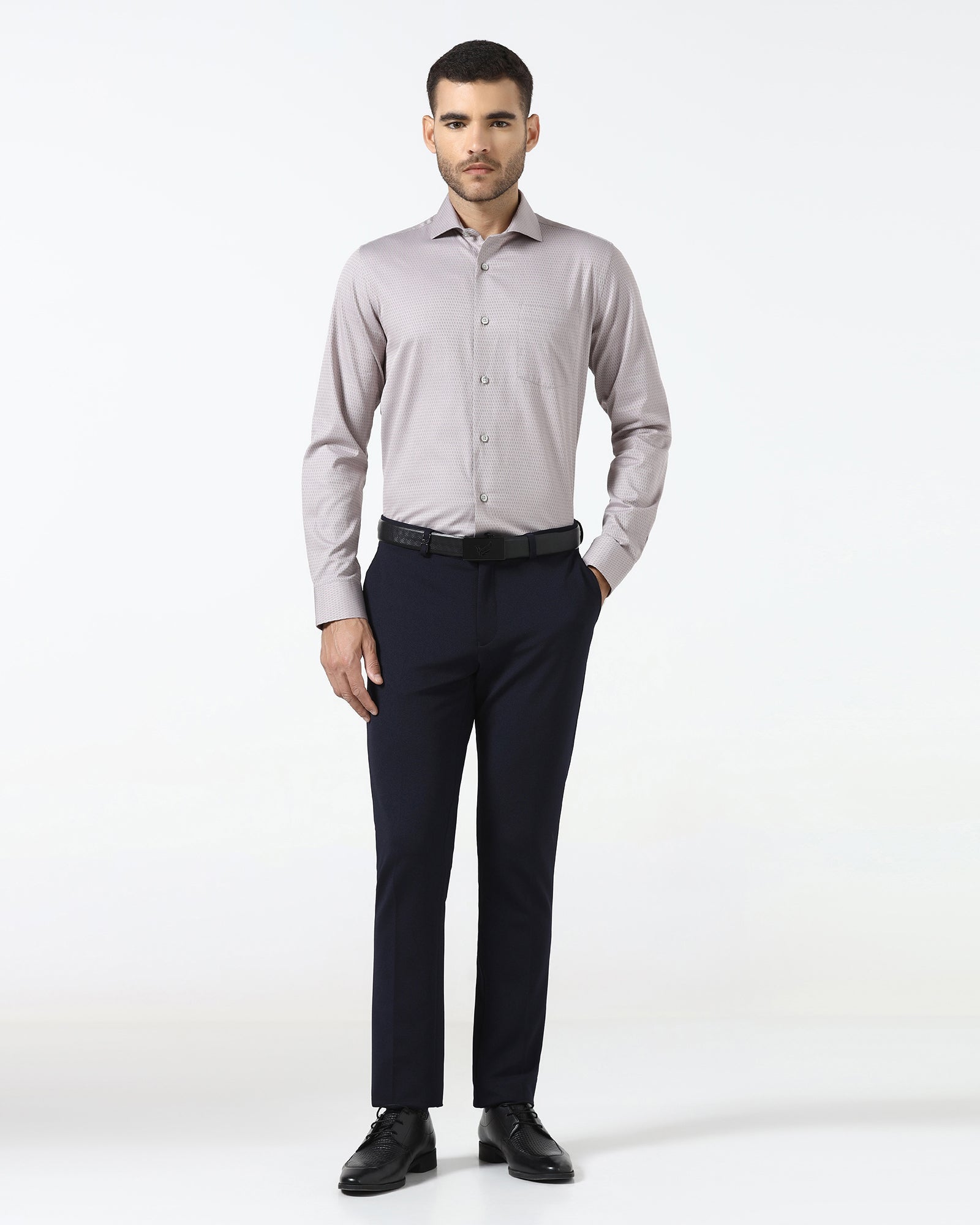 Peach Jacquard Shirt - Pedro