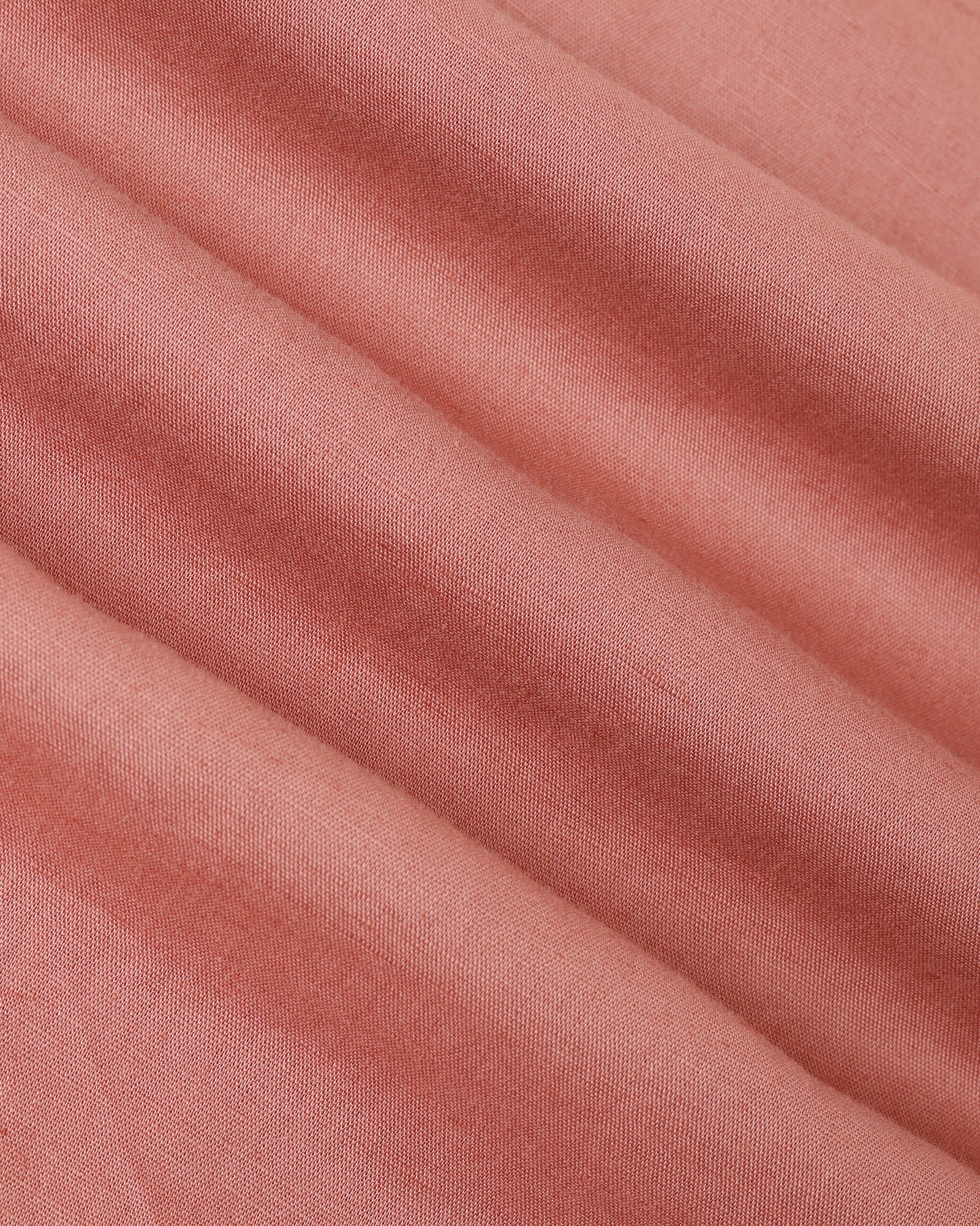 Peach Half Sleeve Linen Solid Shirt - Cleo