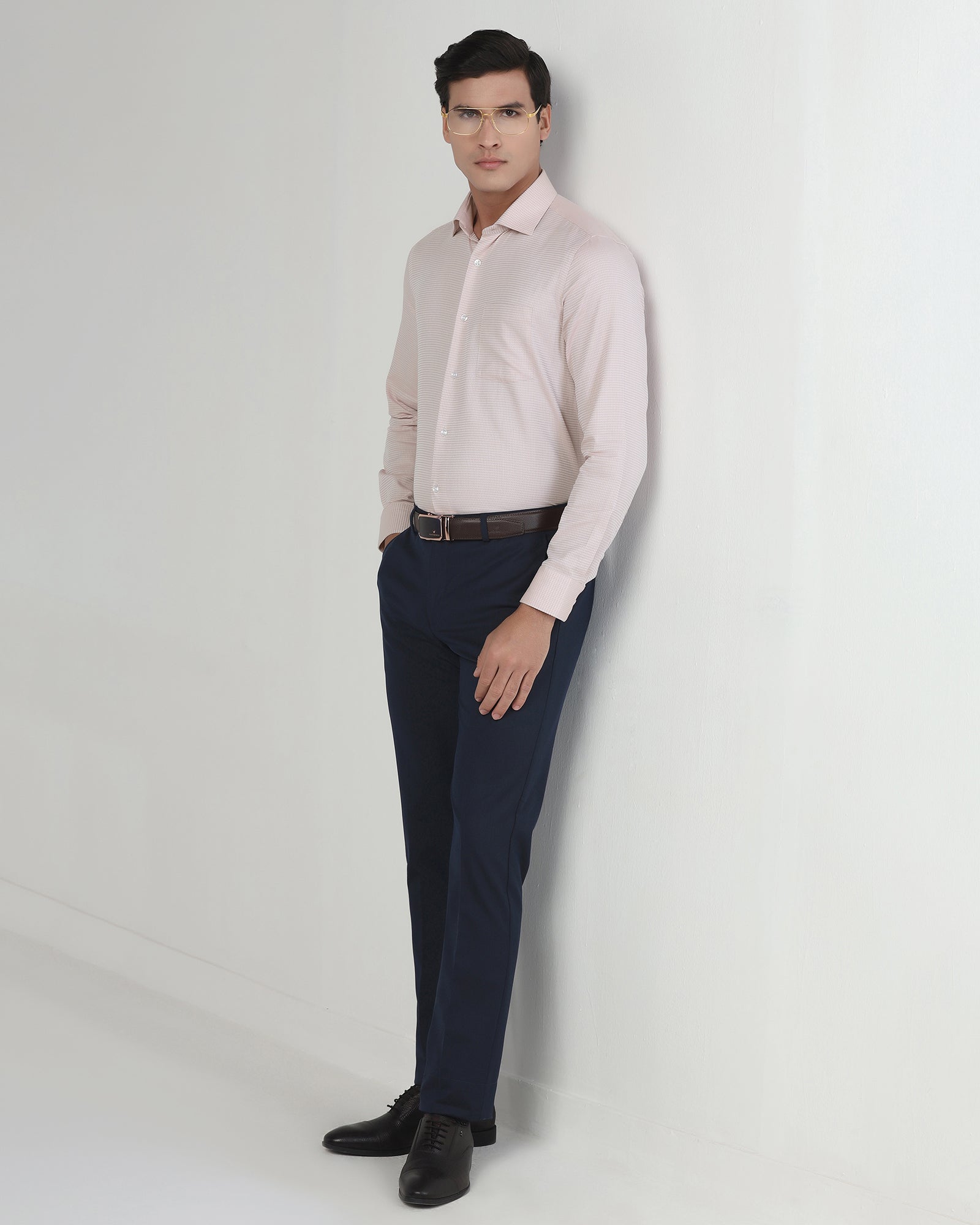 Peach Textured Shirt - Brice