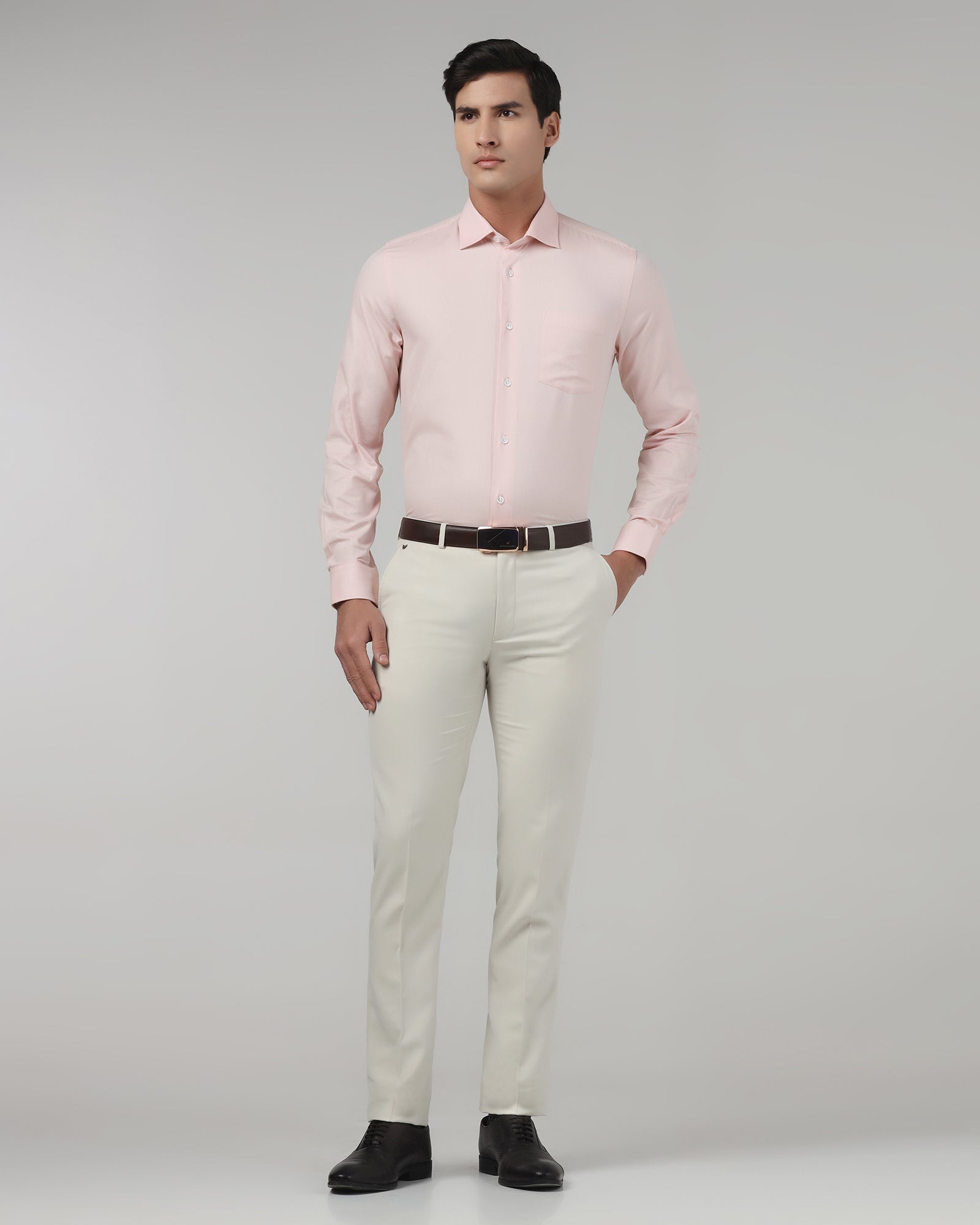 Peach Textured Shirt - Hawker