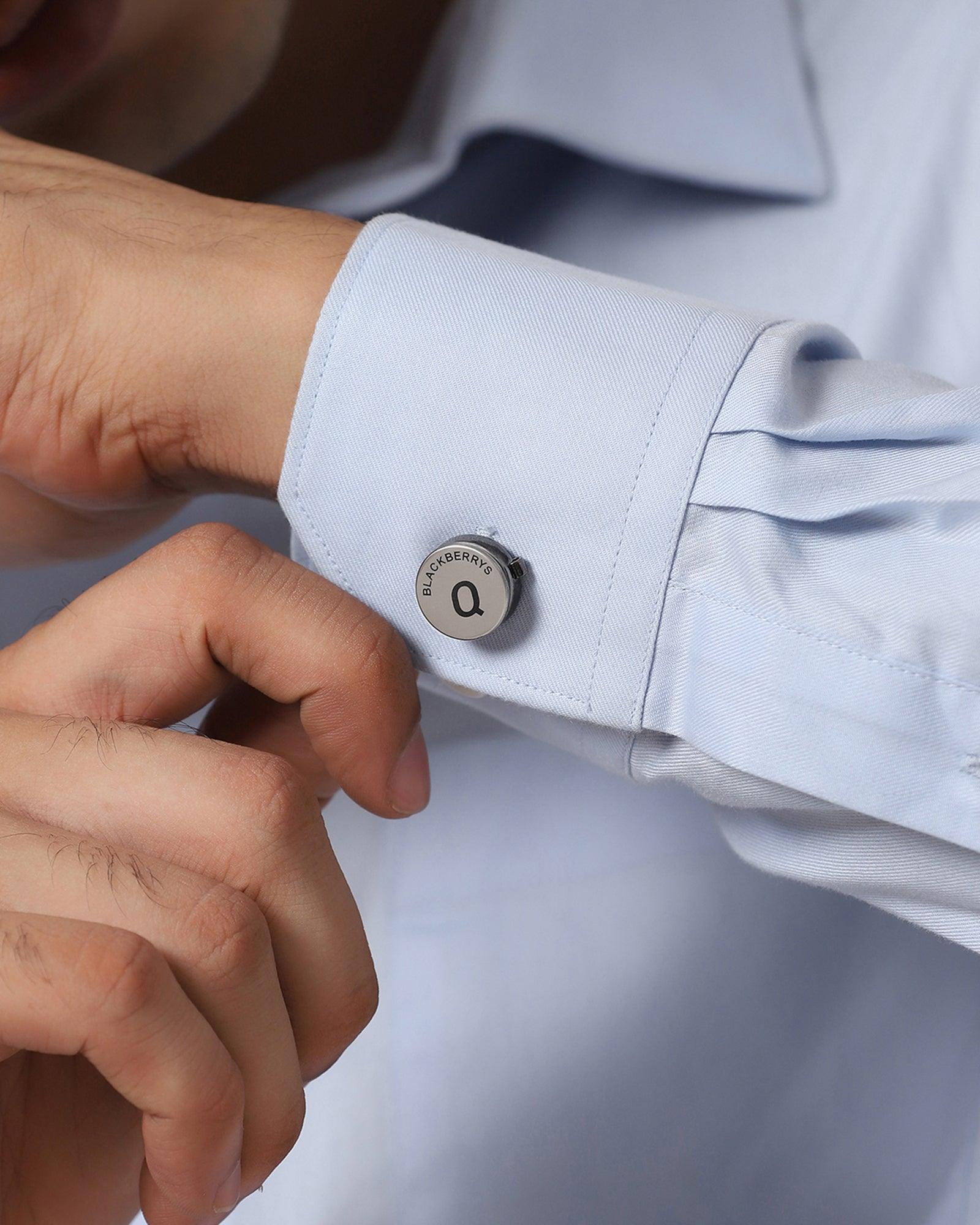 Personalised Shirt Button Cover With Alphabetic Initial-Q - Blackberrys