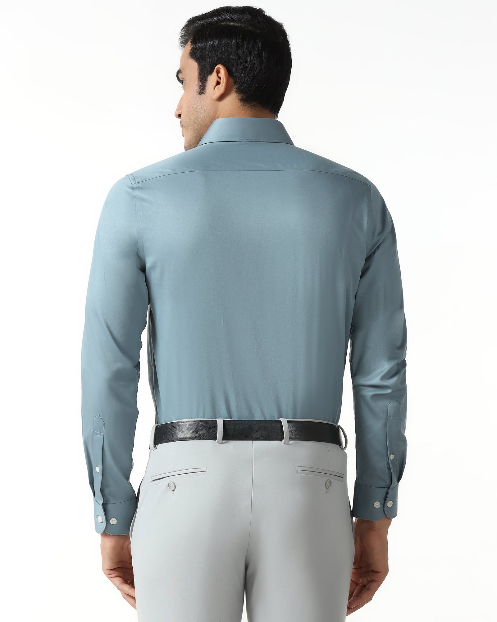 Petrol Blue Non Iron Solid Shirt - Sylvia