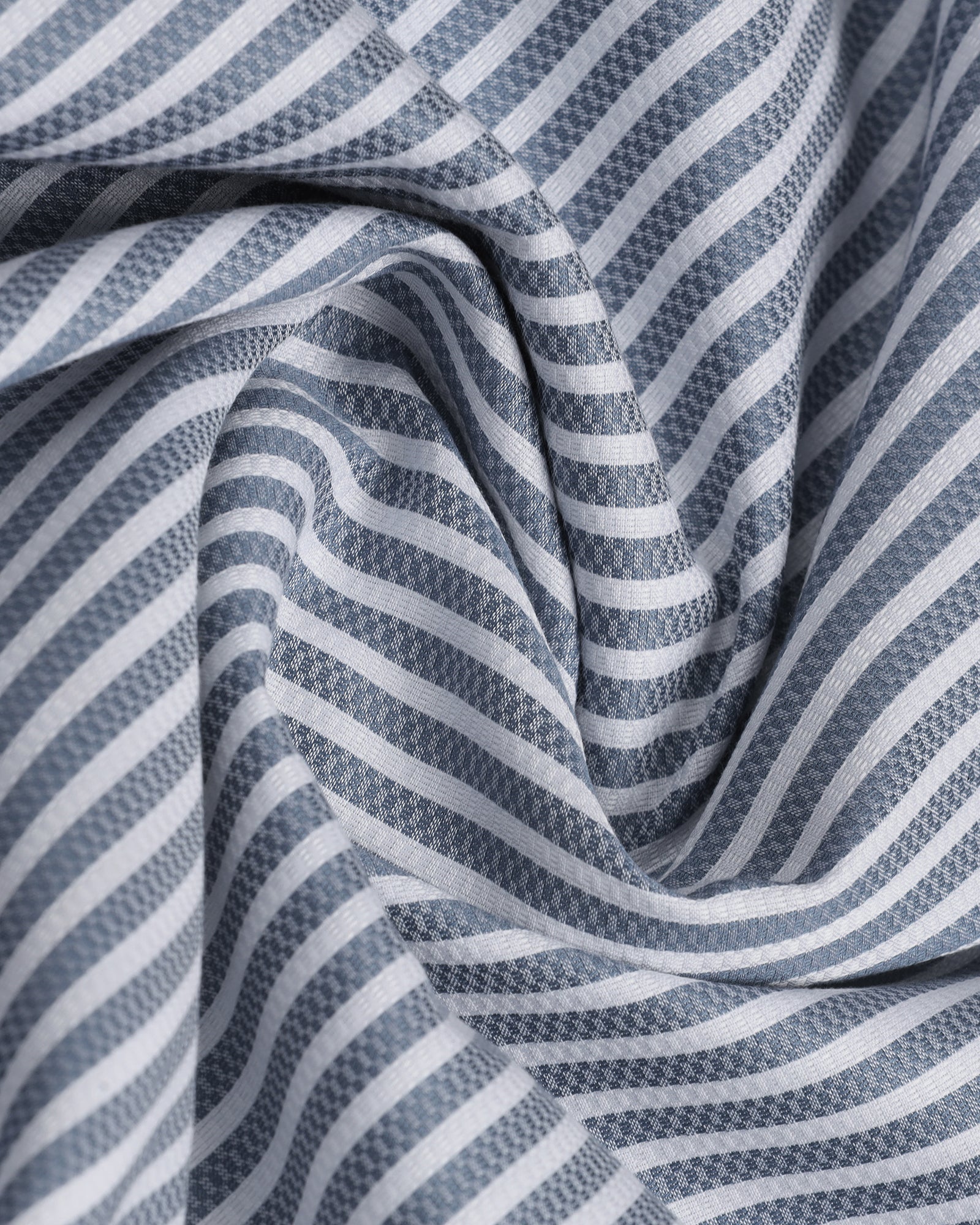 Petrol Blue Non Iron Stripe Shirt - Radius