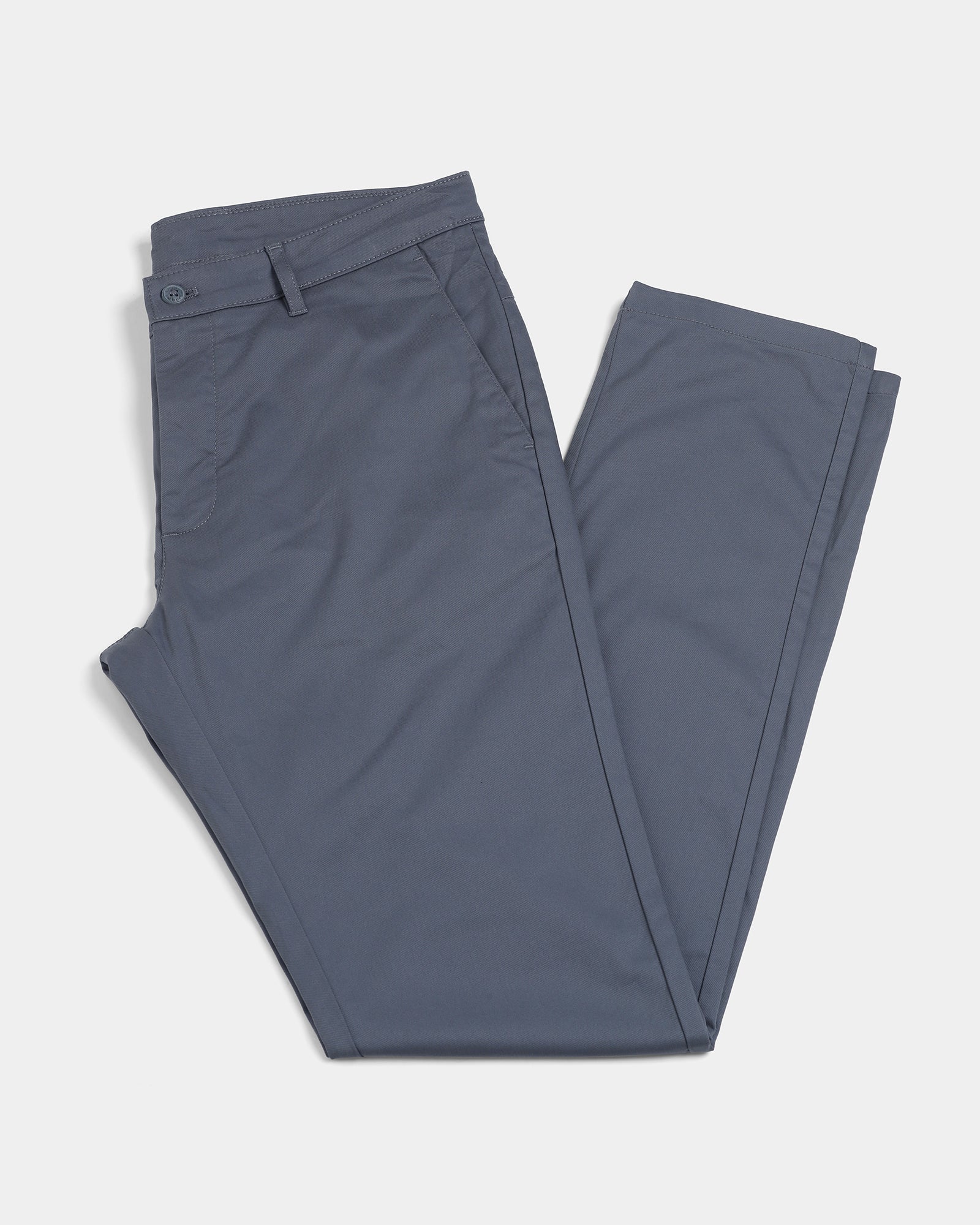 Petrol Blue Solid Khakis - Sinai