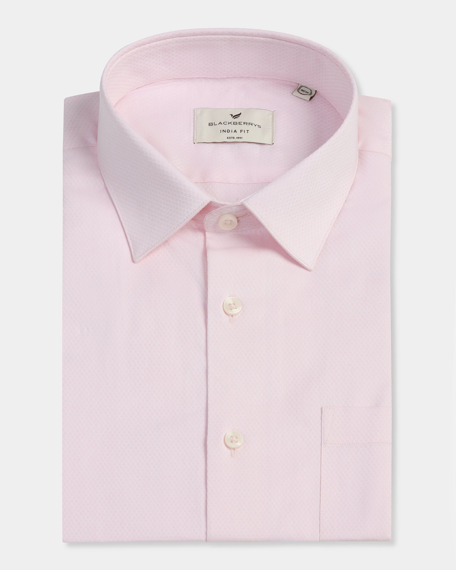 Pink Half Sleeve Textured Shirt - Ryan