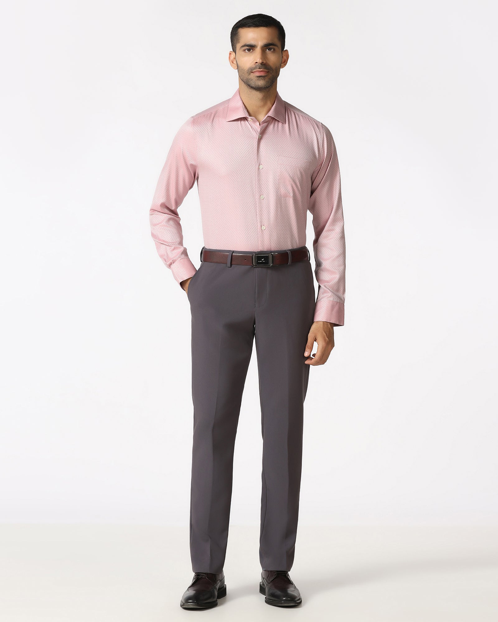 Pink Luxe Jacquard Shirt - Mirror