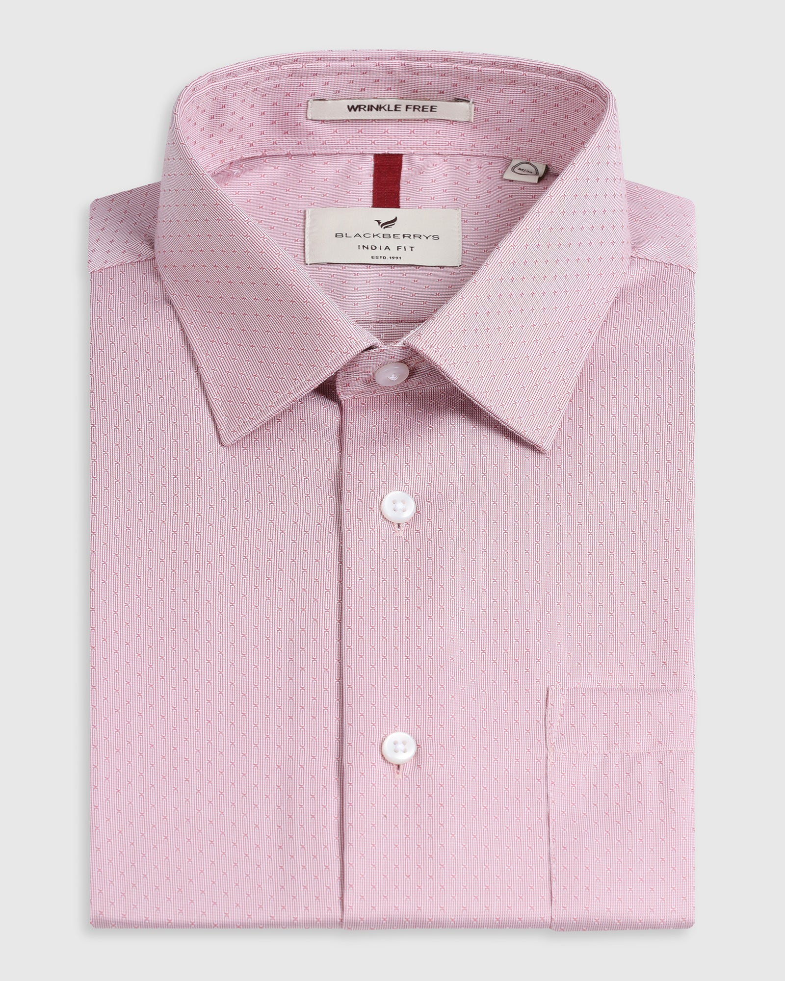 Pink Non Iron Textured Shirt - Relate