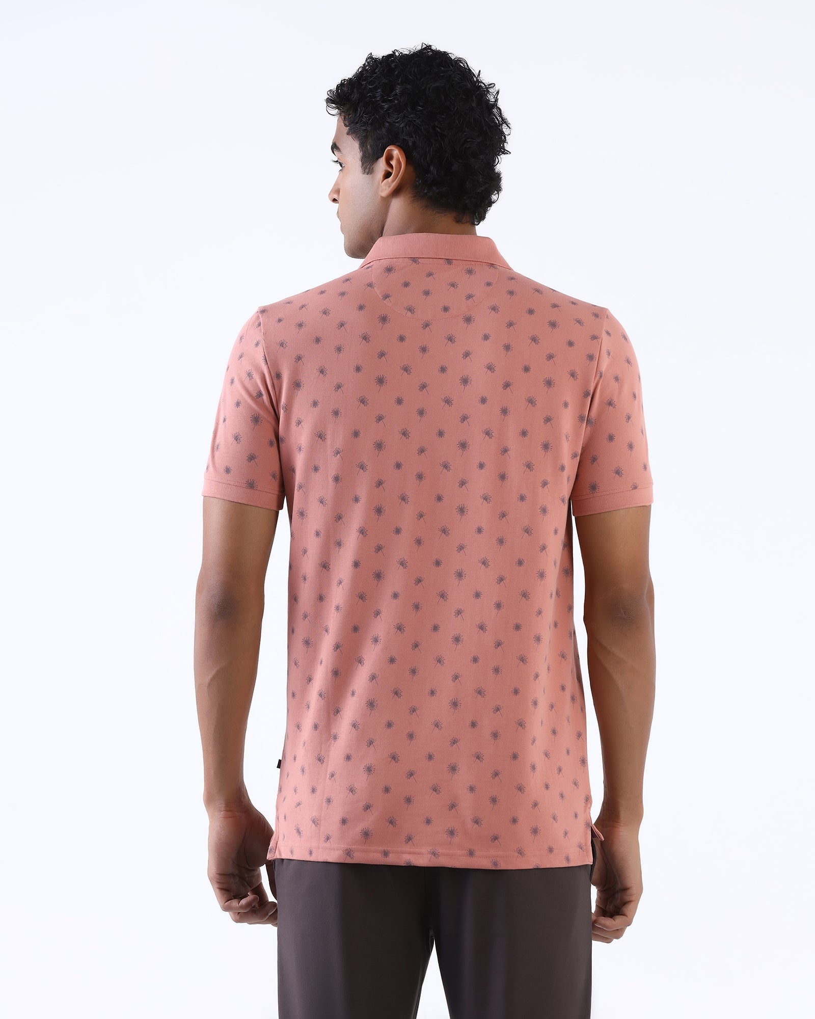 Pink Printed Polo - Viore