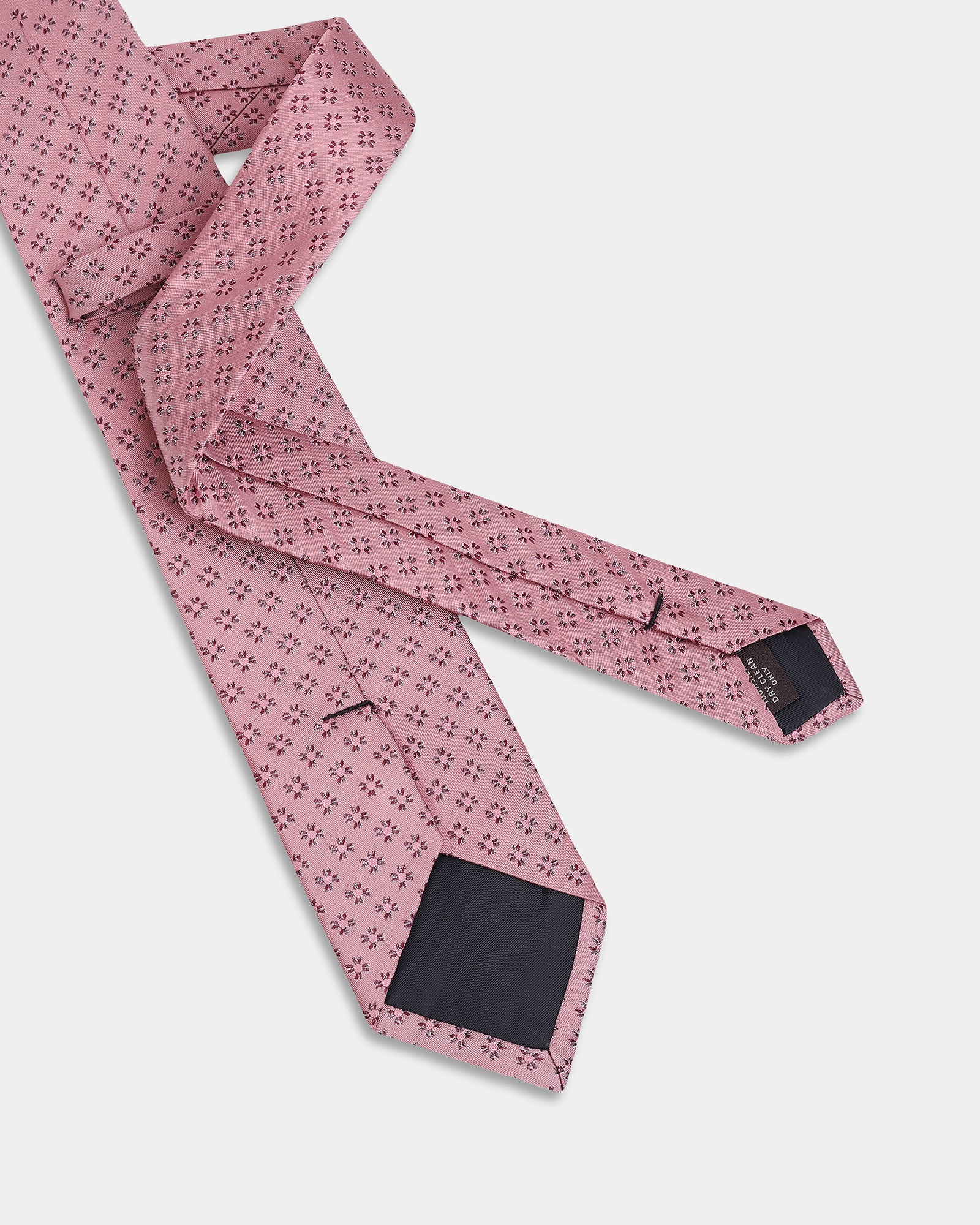 Pink Silk Jacquard Tie - Ann