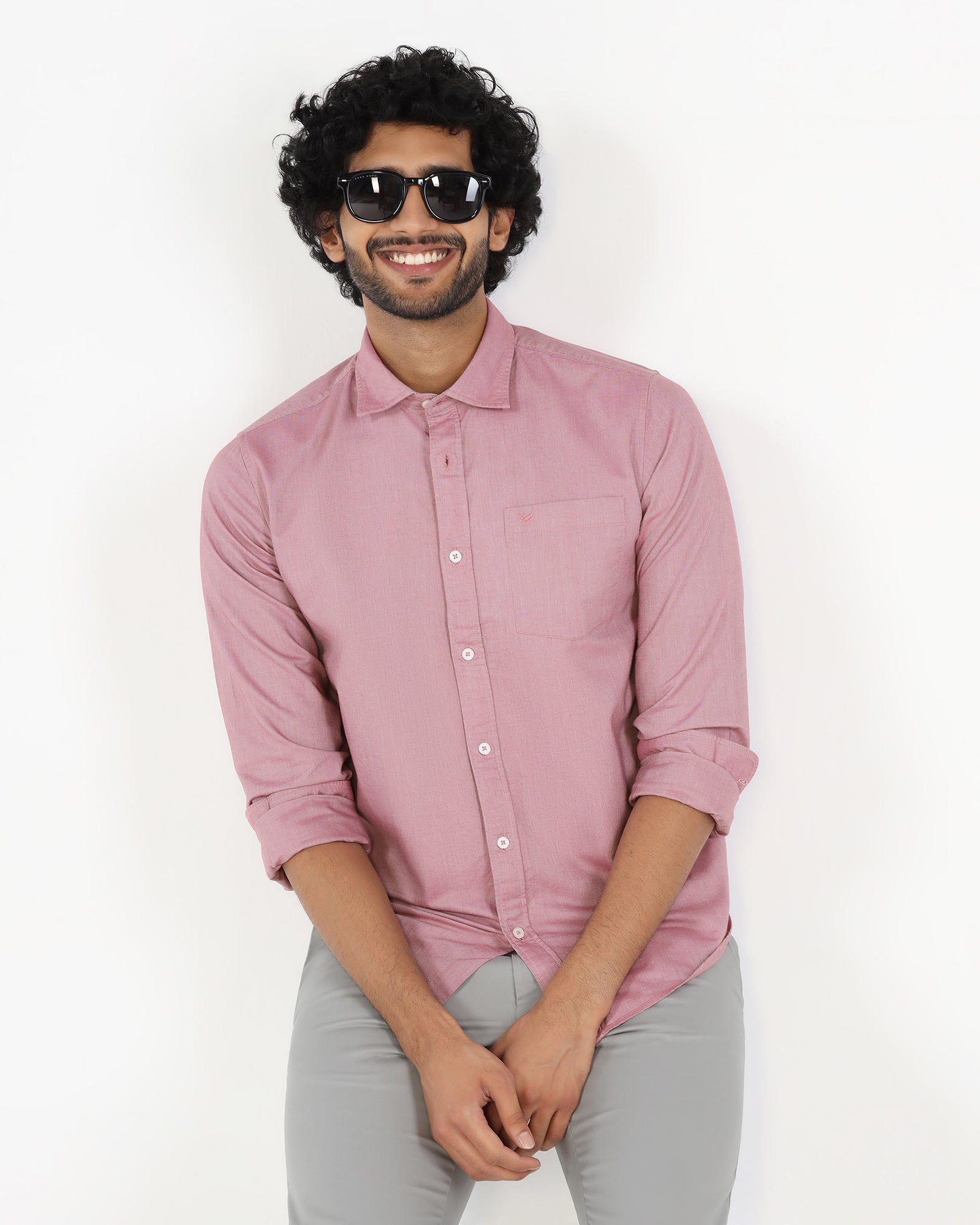 Pink Solid Shirt - Solly