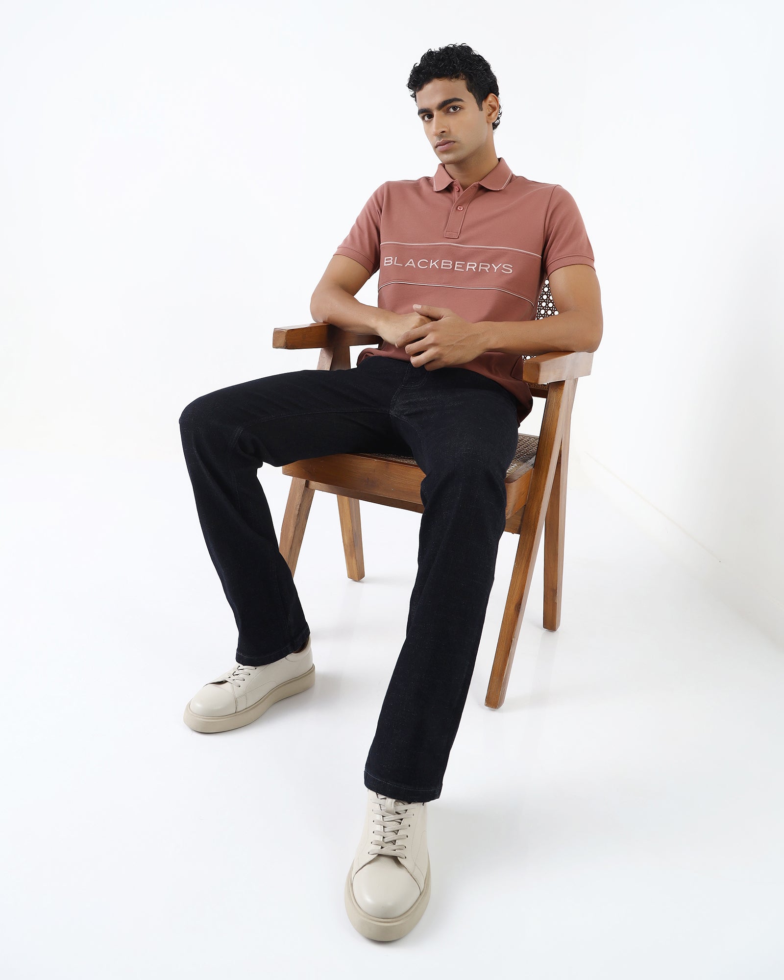 Pink Solid Polo - Rhoda