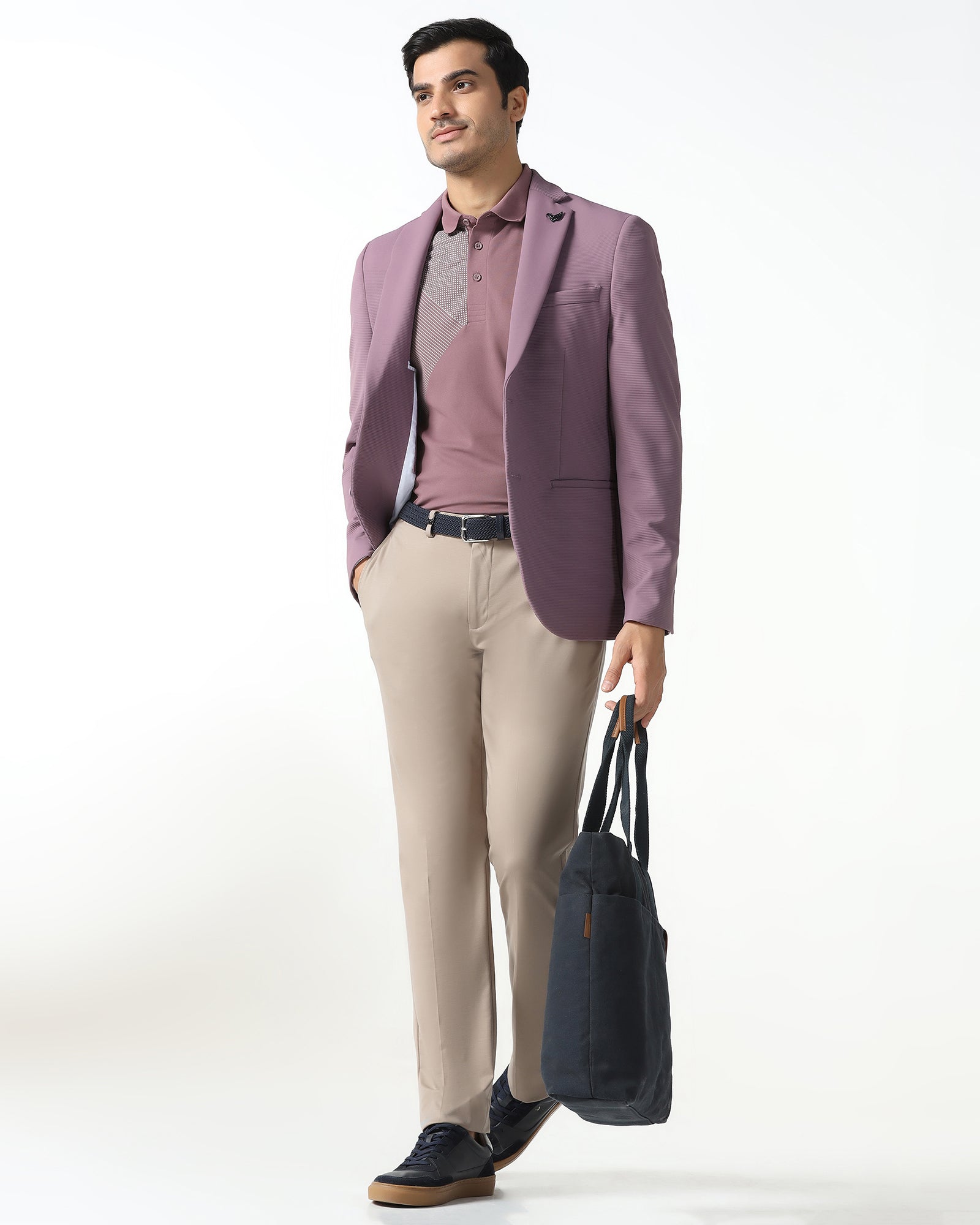 Pink TechPro Stripe Blazer - Fiesta