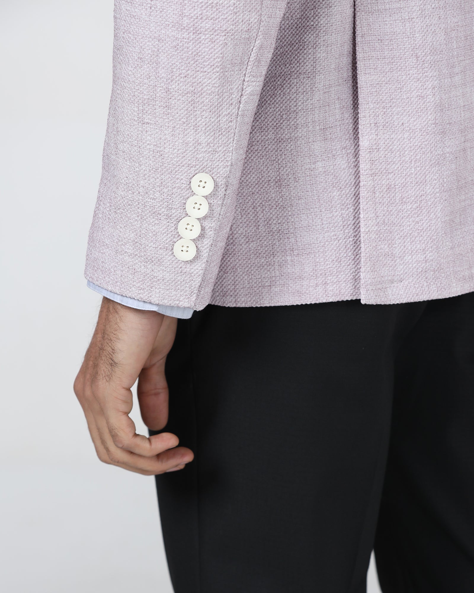 Pink Textured Blazer - Adams