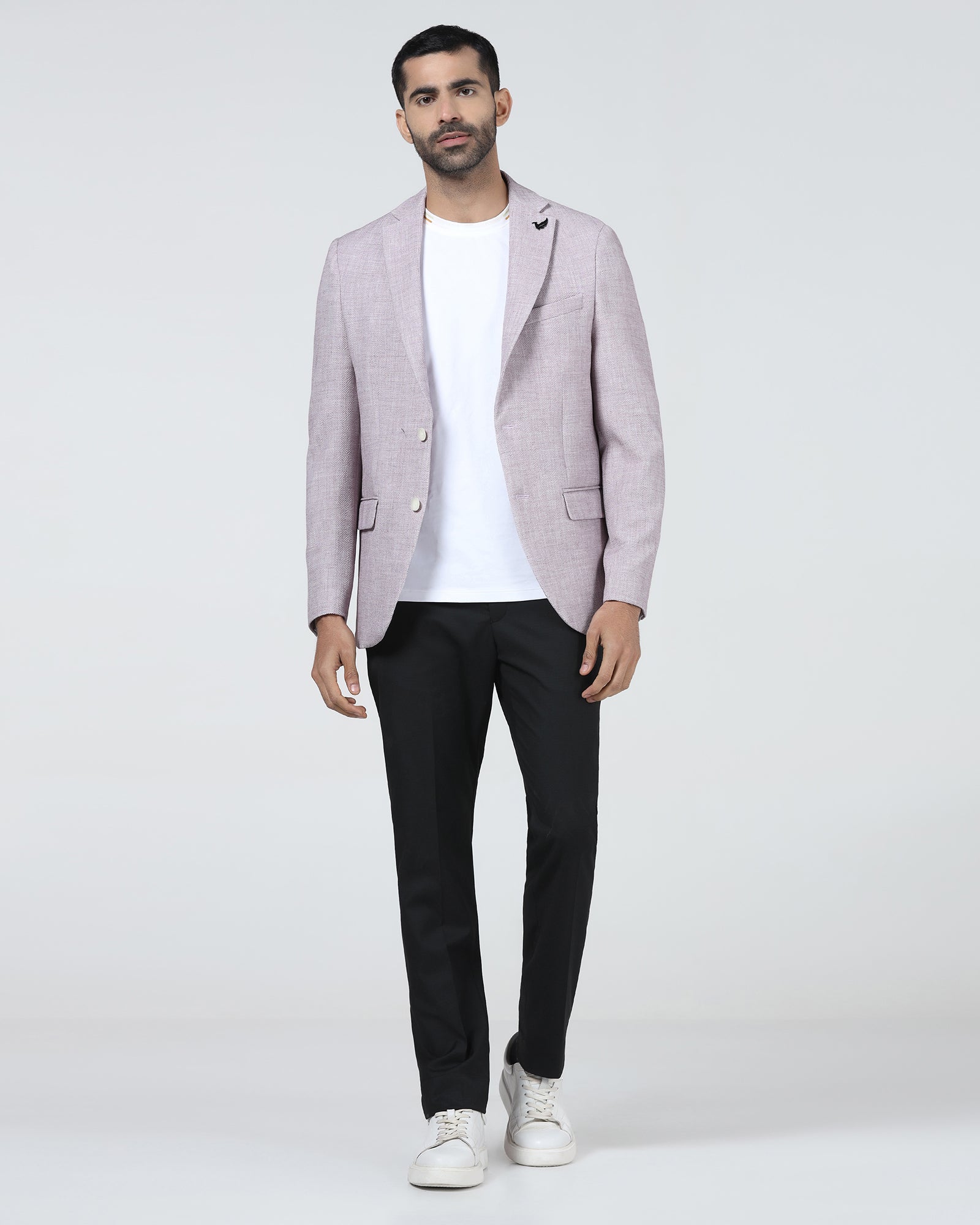 Pink Textured Blazer - Adams