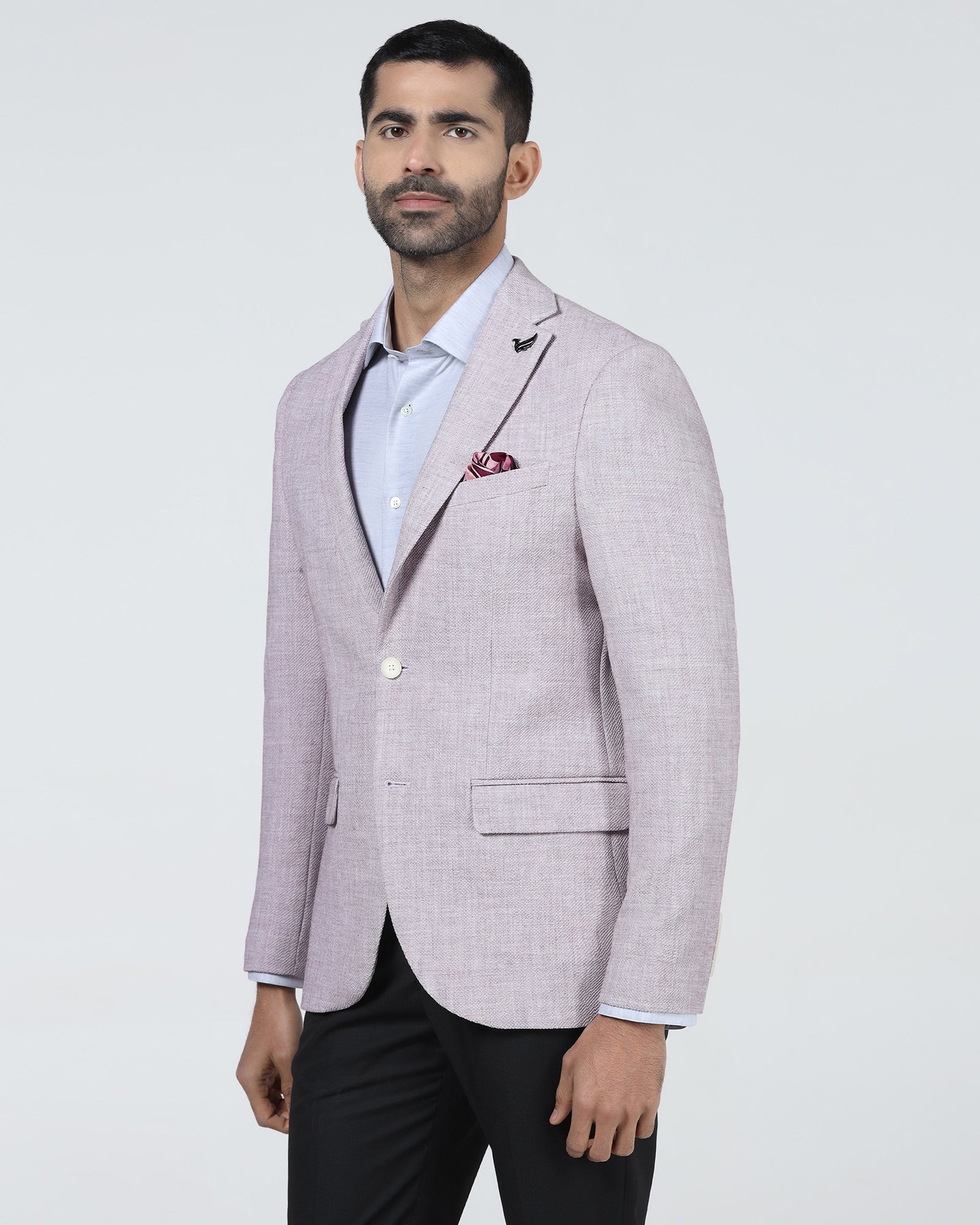 Pink Textured Blazer - Adams