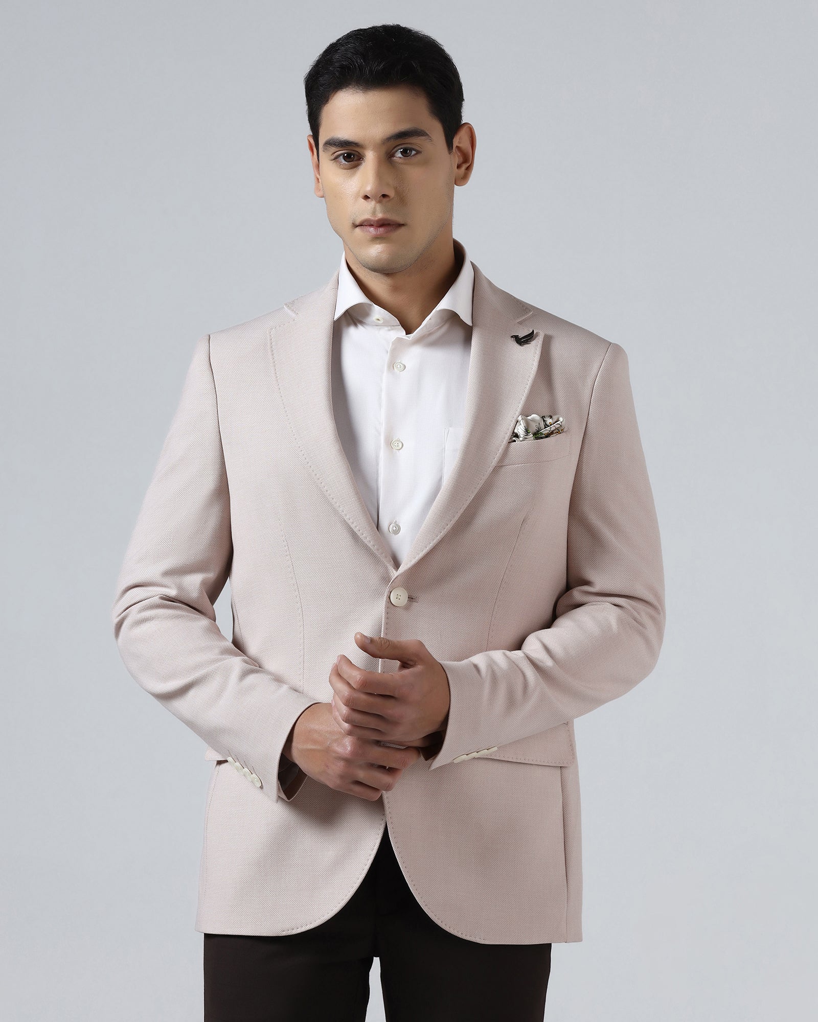 Pink Textured Blazer - Watson