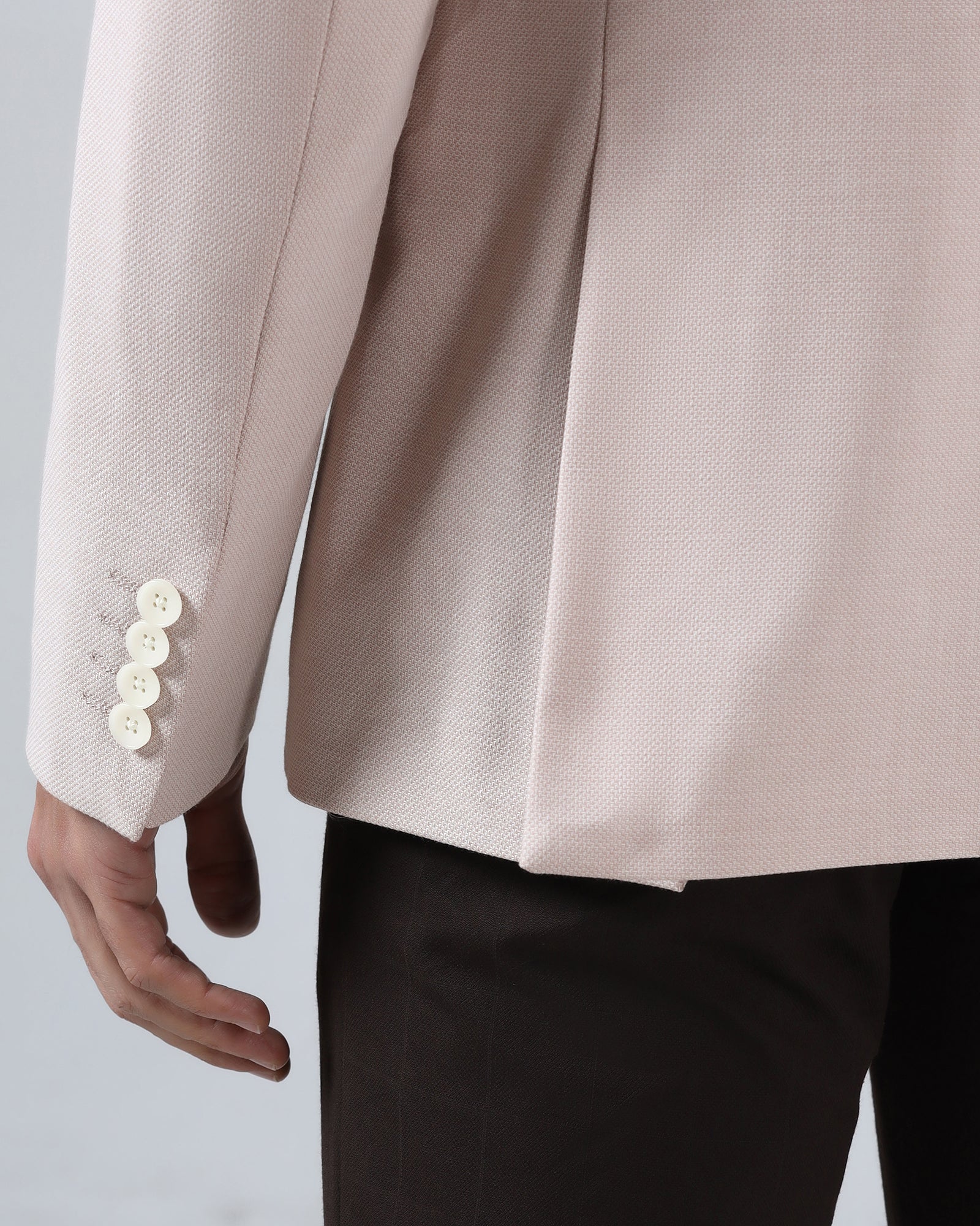 Pink Textured Blazer - Watson