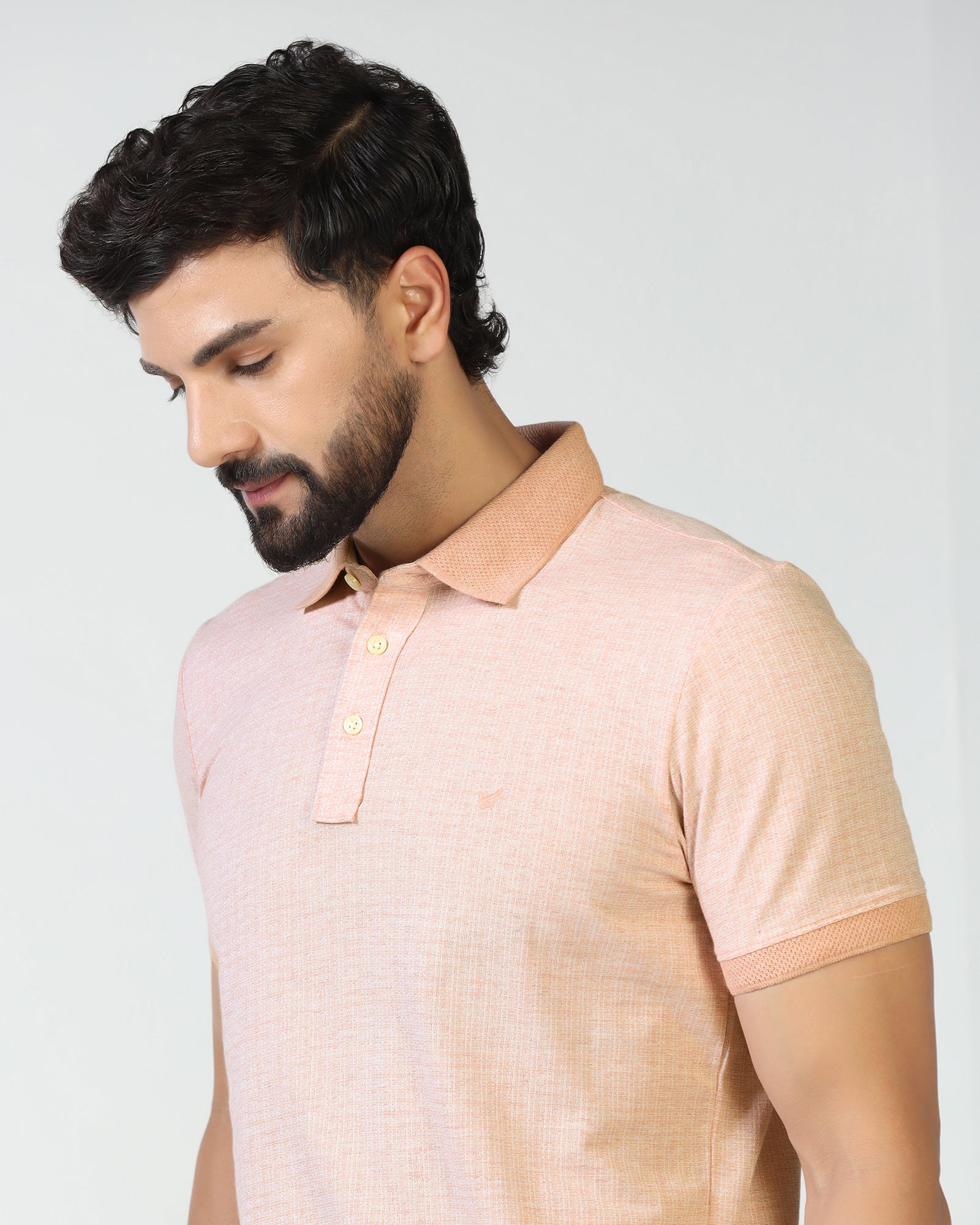 Pink Textured Polo - Shepred