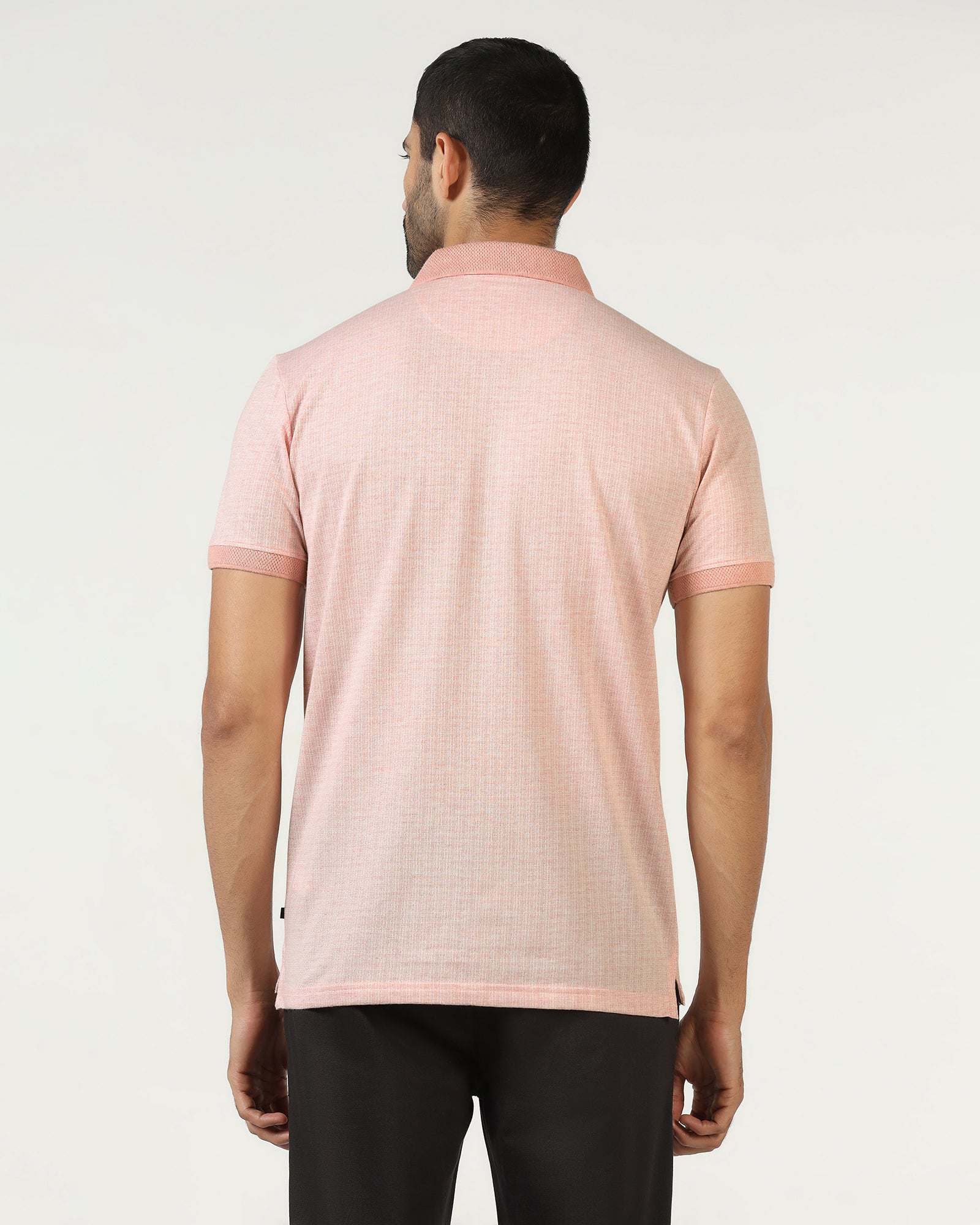 Pink Textured Polo - Shepred