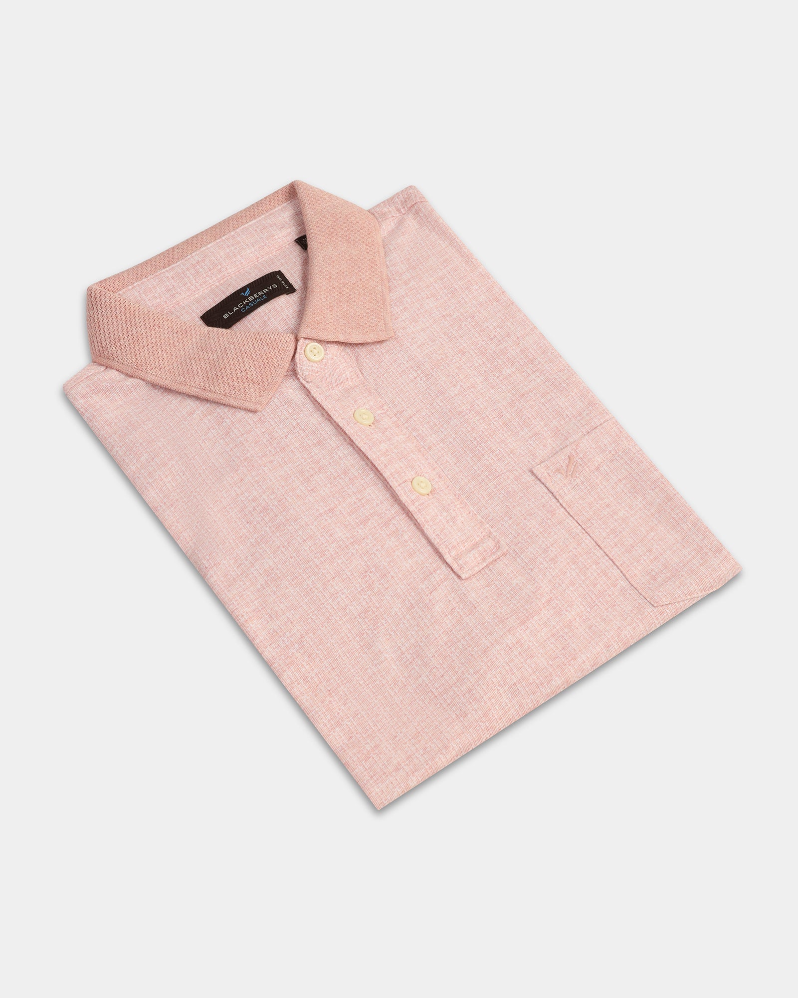 Pink Textured Polo - Shepred