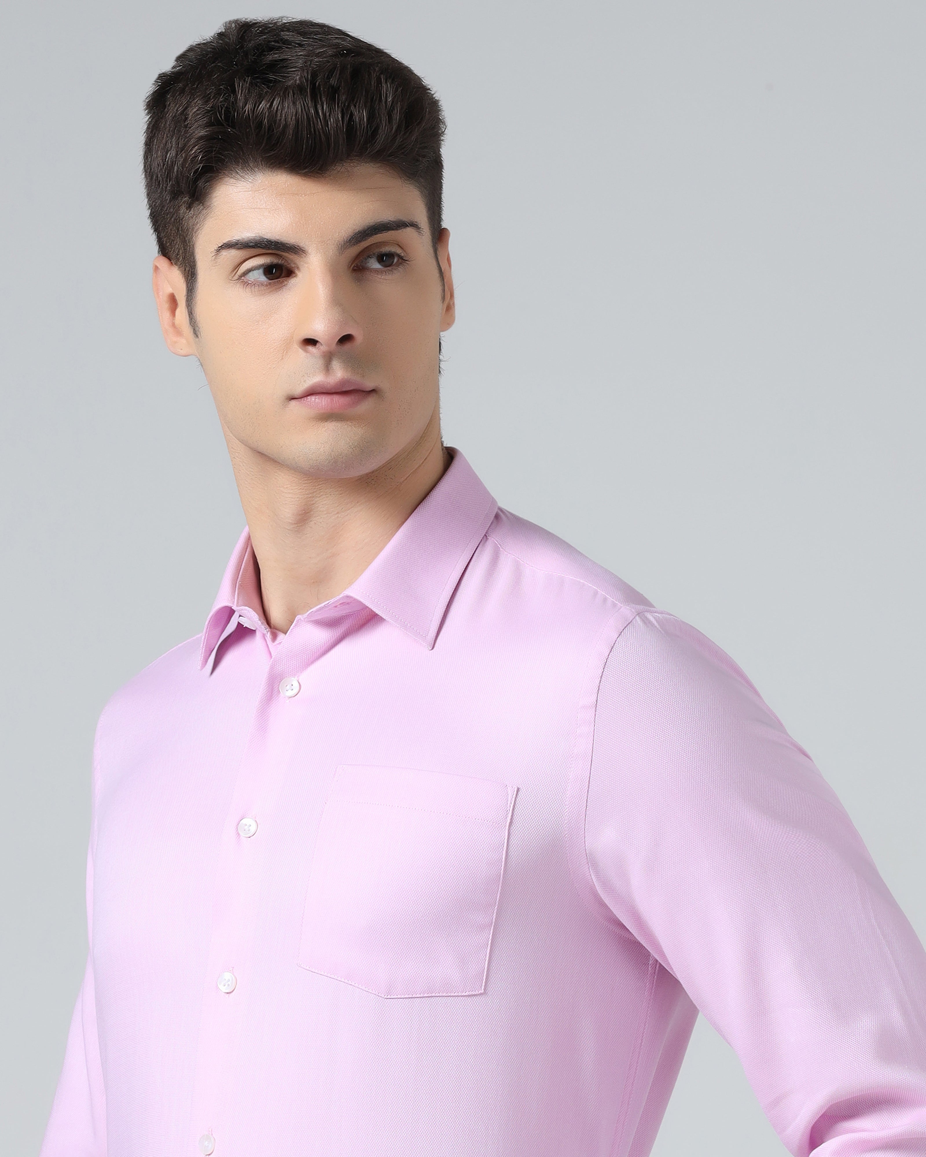 Pink Textured Shirt