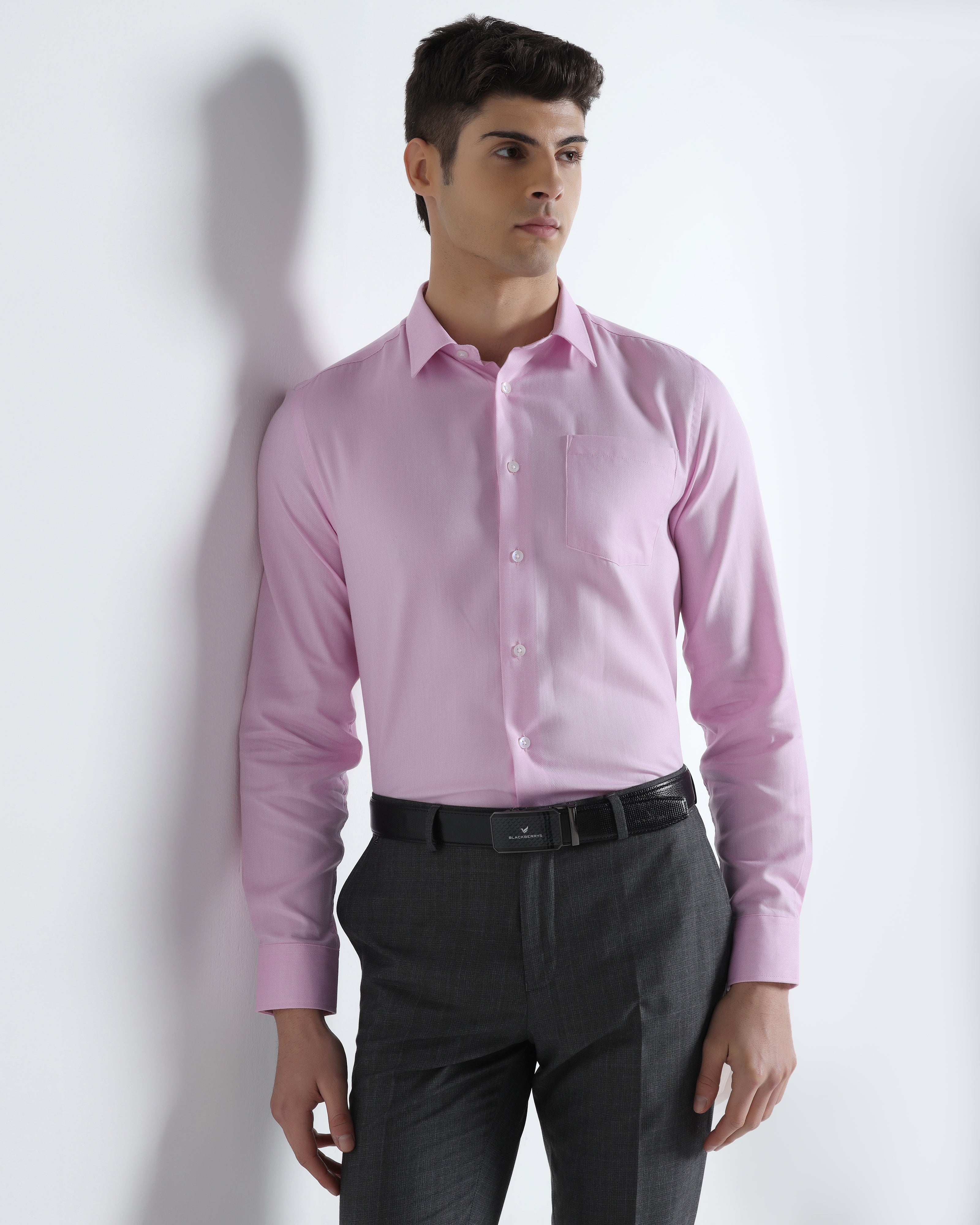 Pink Textured Shirt