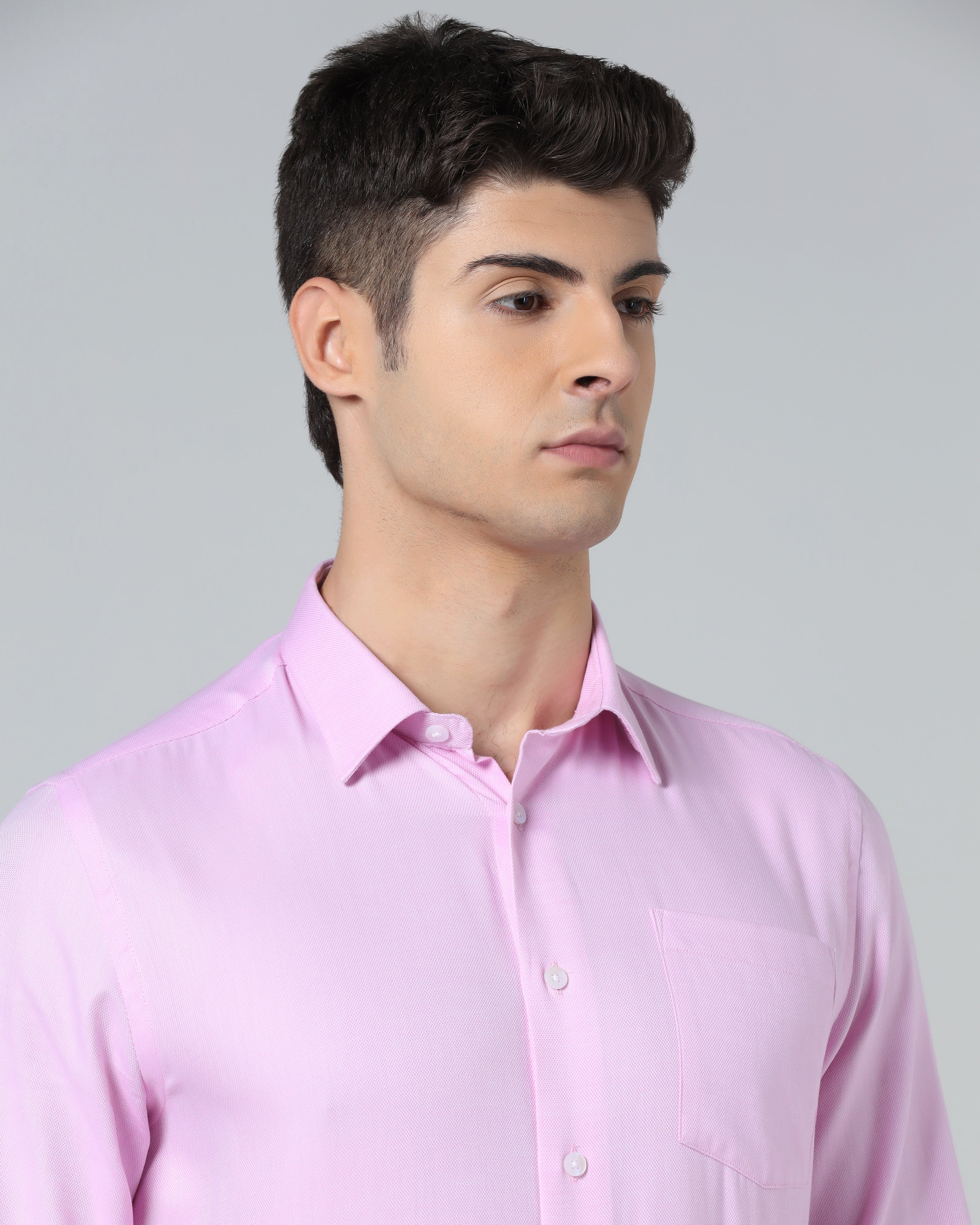 Pink Textured Shirt