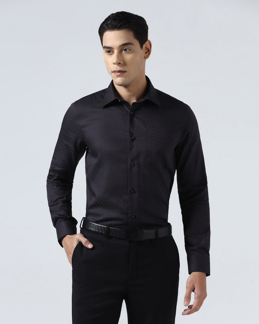 Plum Non Iron Textured Shirt - Elodie