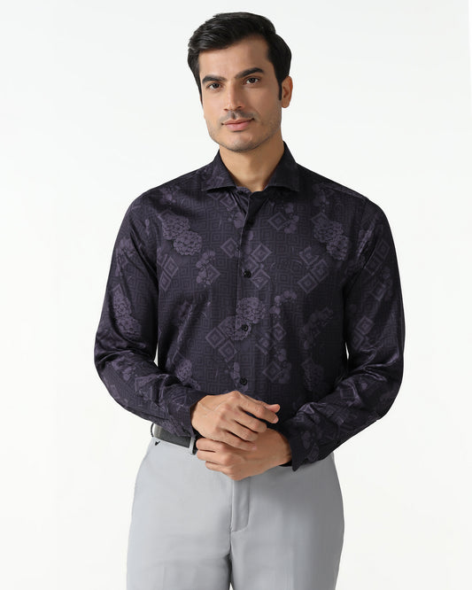 Plum Printed Shirt - Pristine