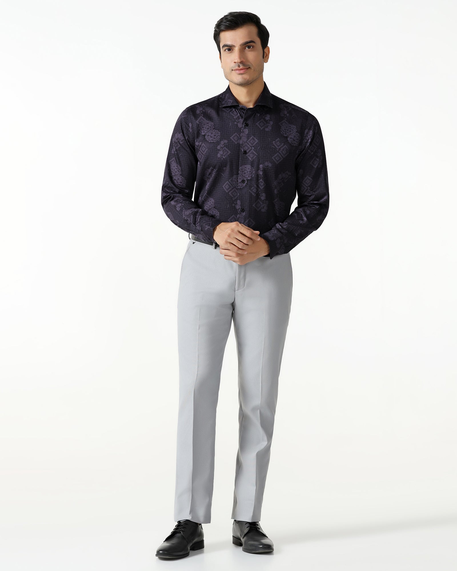 Plum Printed Shirt - Pristine