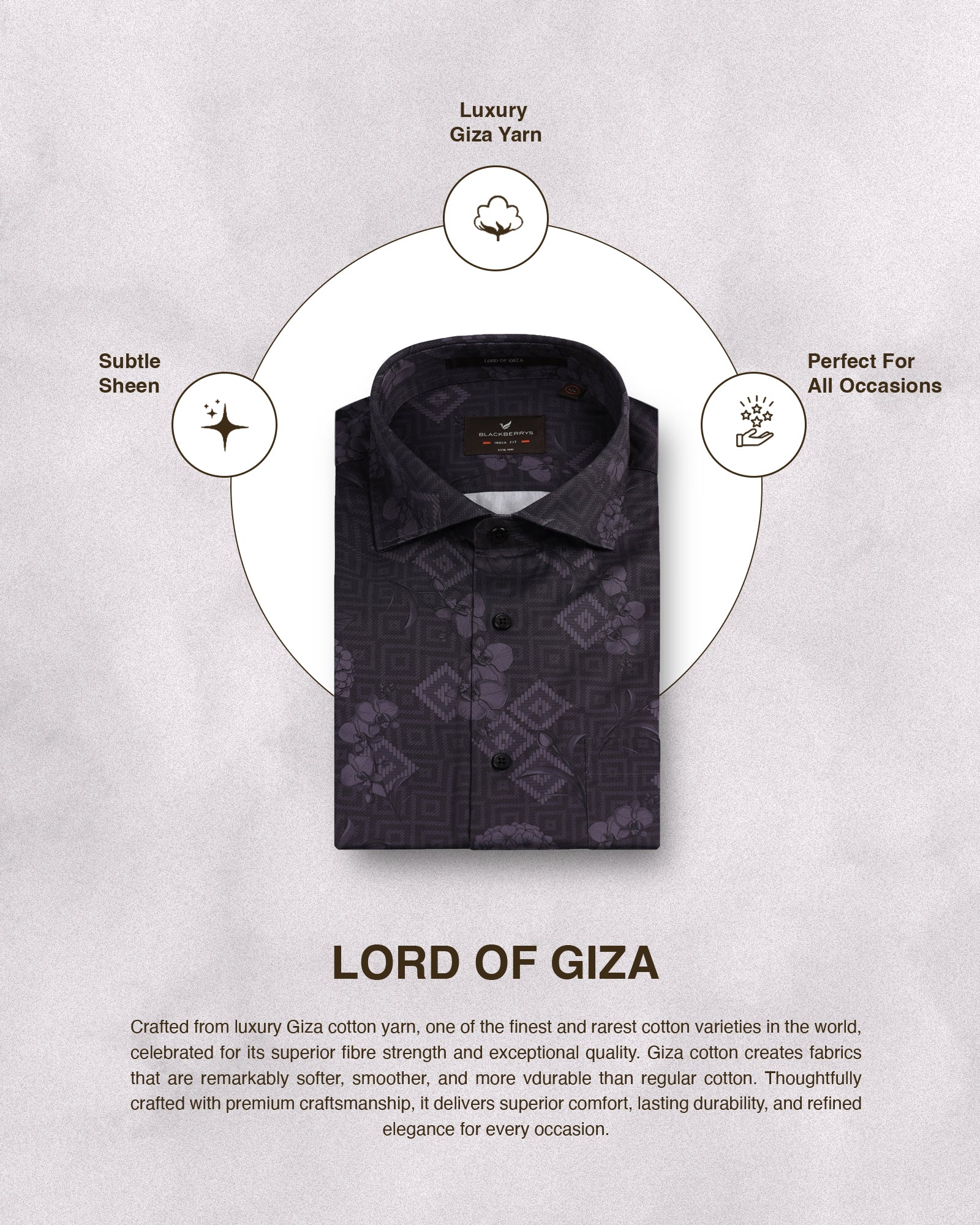 Plum Printed Shirt - Pristine