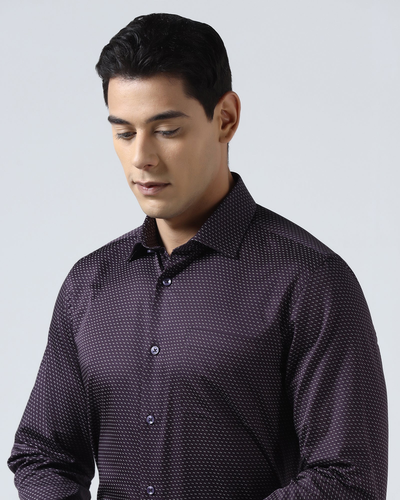 Plum Printed Shirt - Rapid
