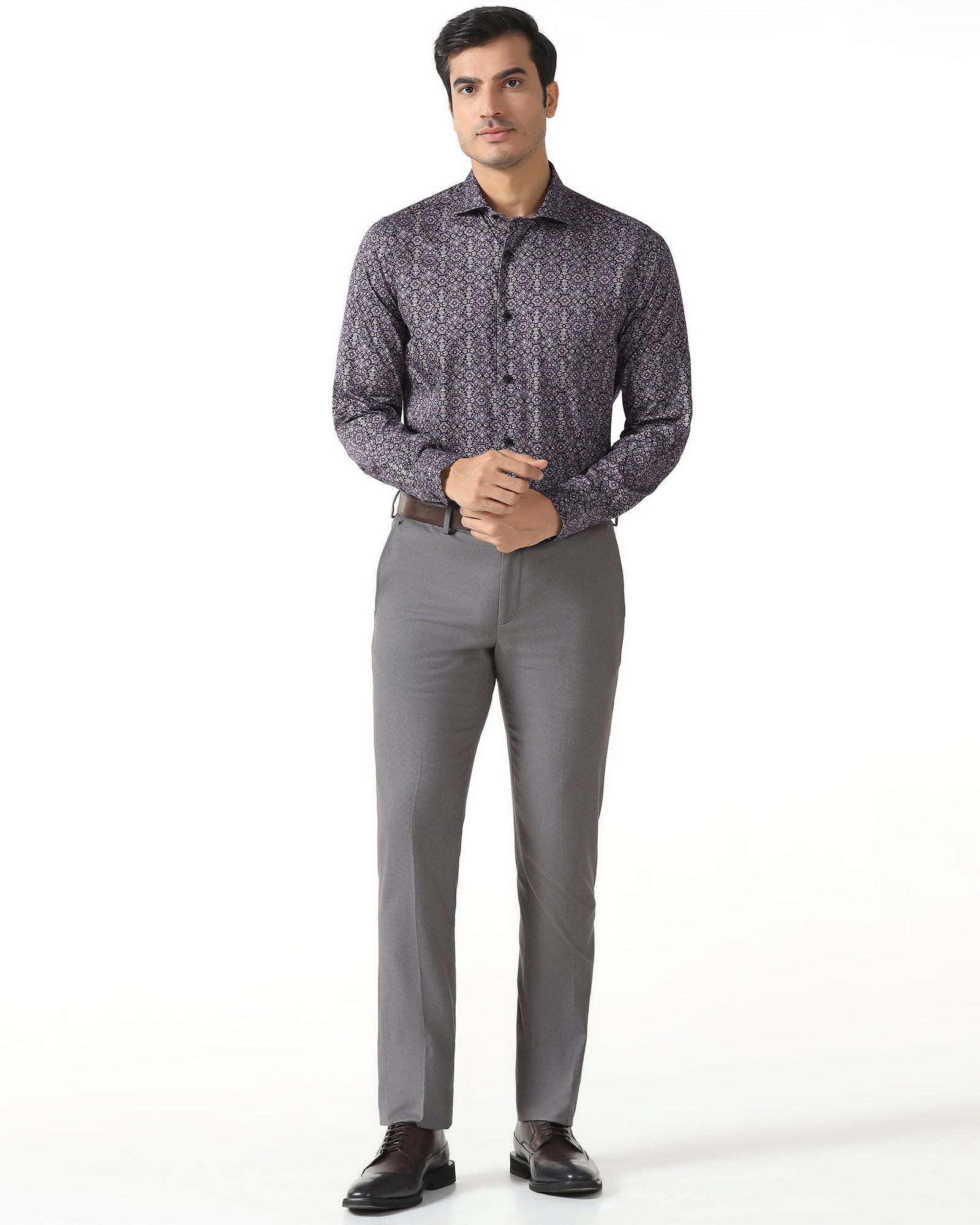 Plum Printed Shirt - Royce