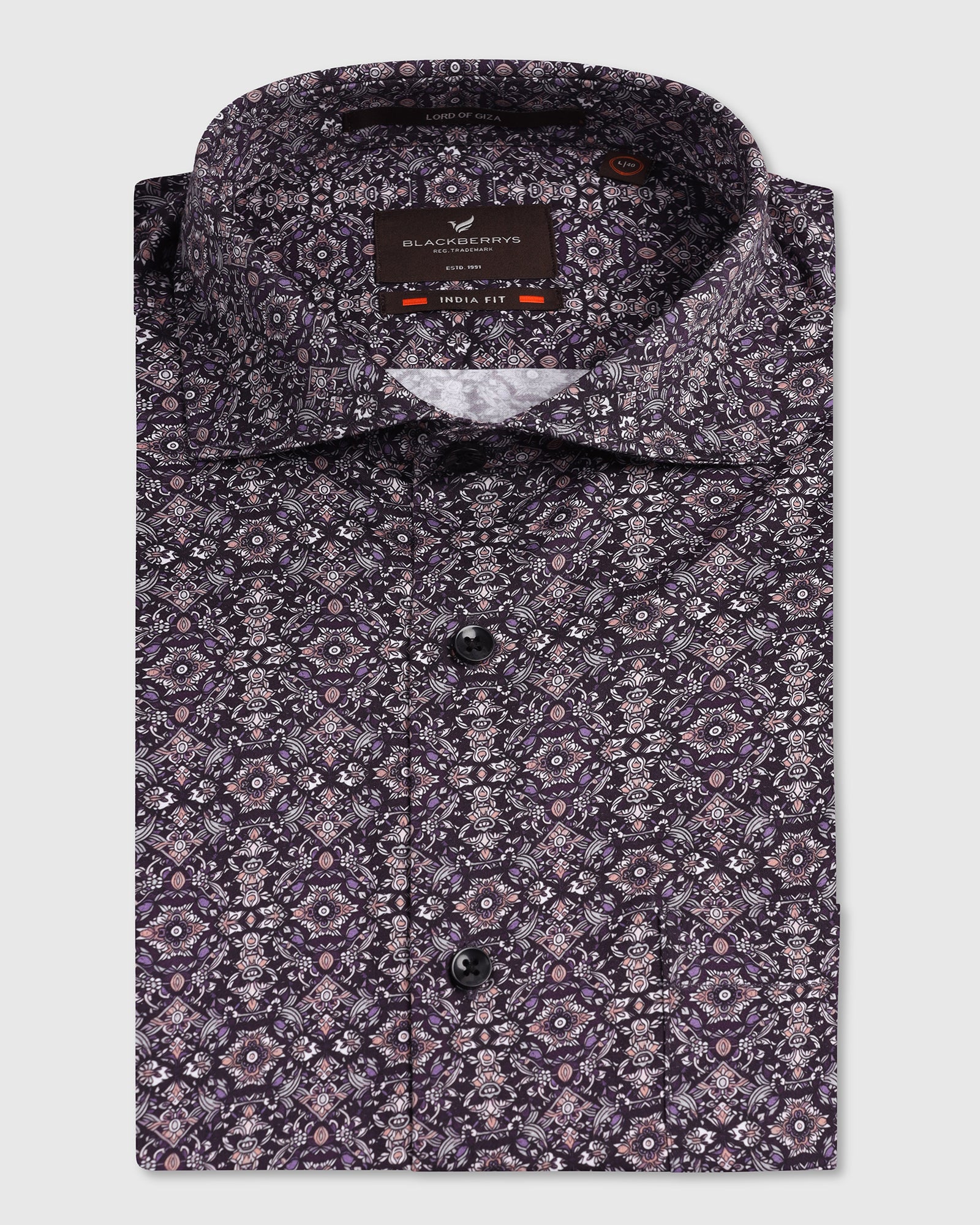 Plum Printed Shirt - Royce