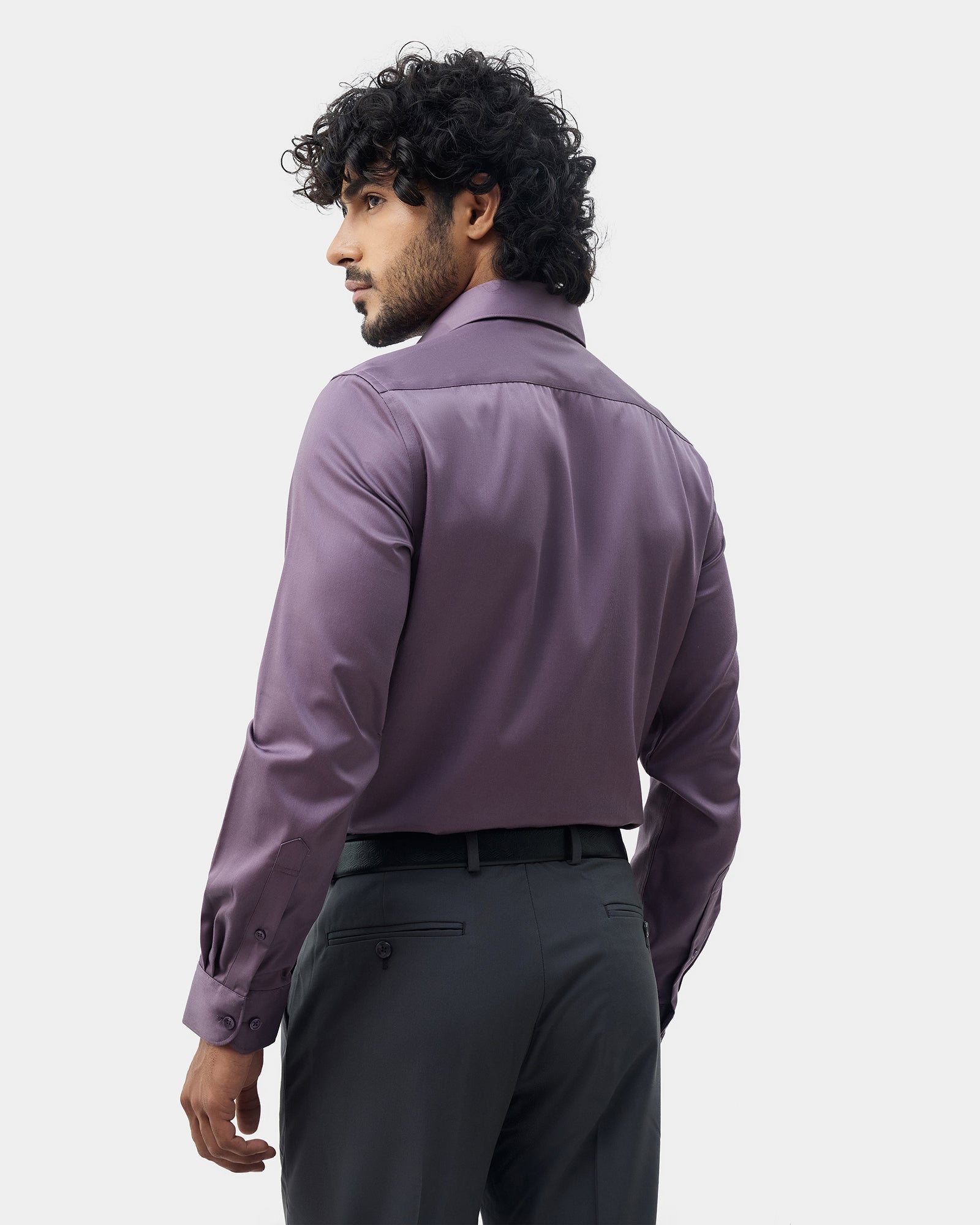 Plum Solid Shirt - Sylvia