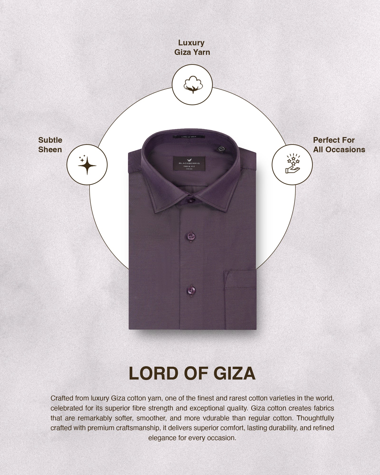 Plum Textured Shirt - Magnus