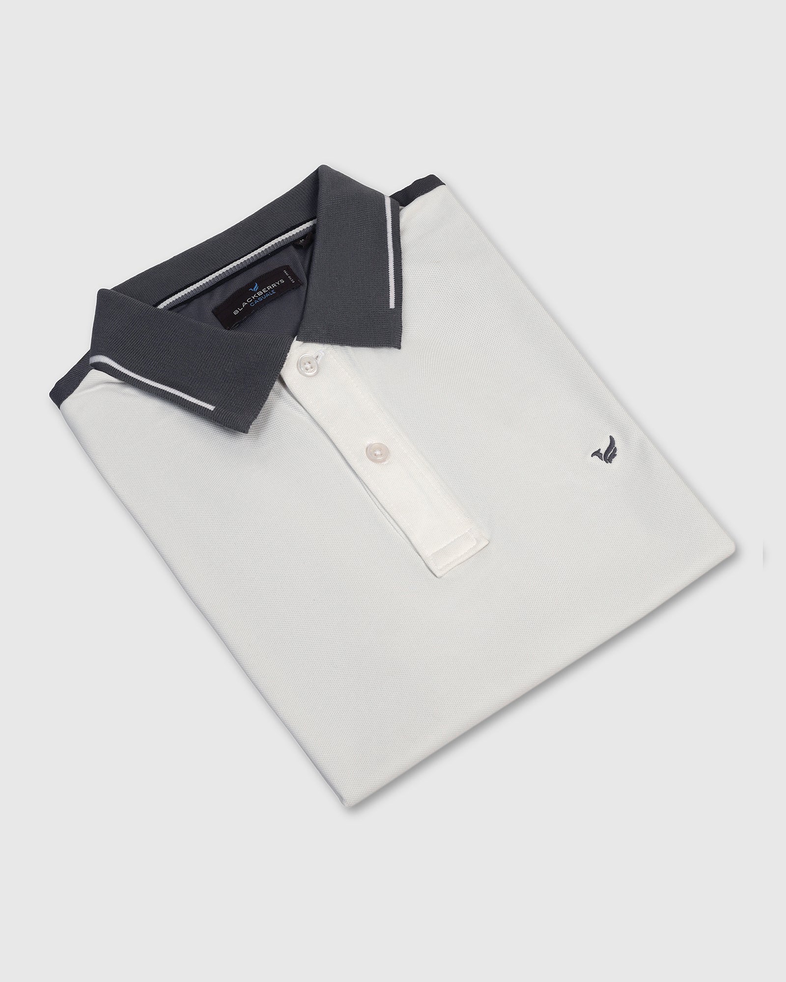 Polo Grey Solid T-Shirt - Mike