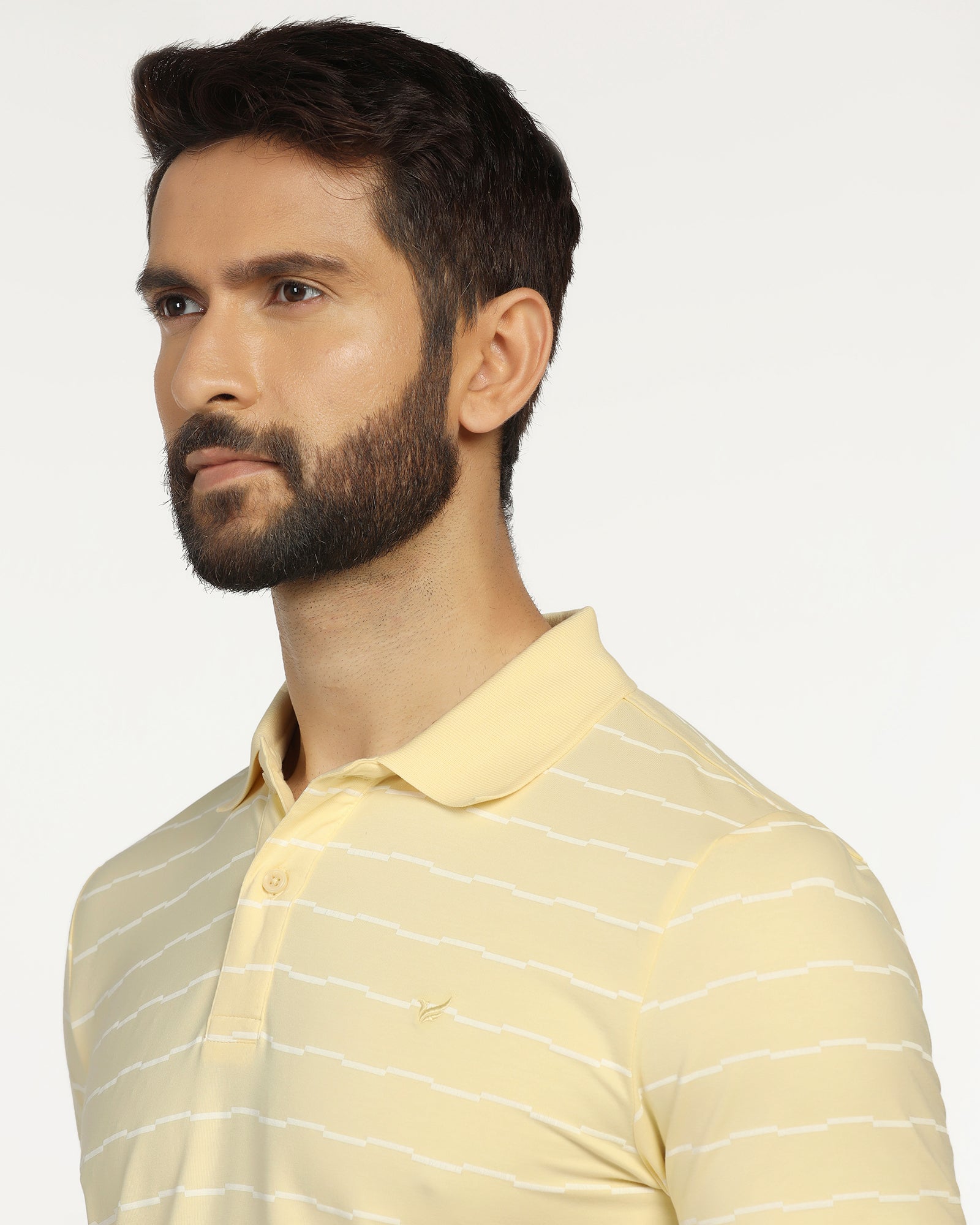Polo Light Yellow Stripe T-Shirt - Sail